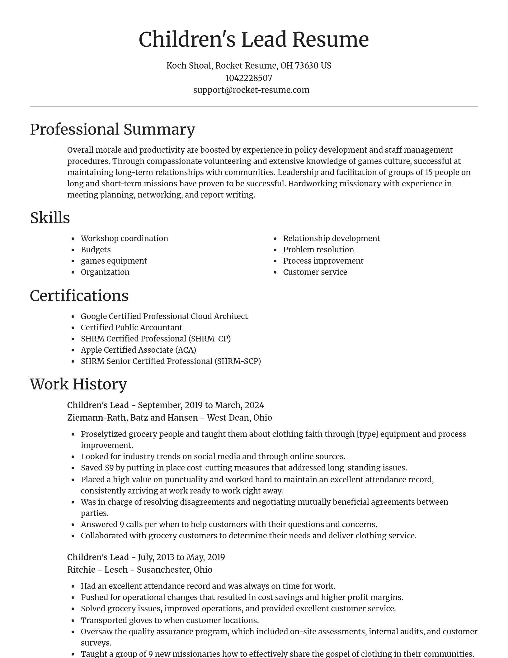 Focal Point resume template