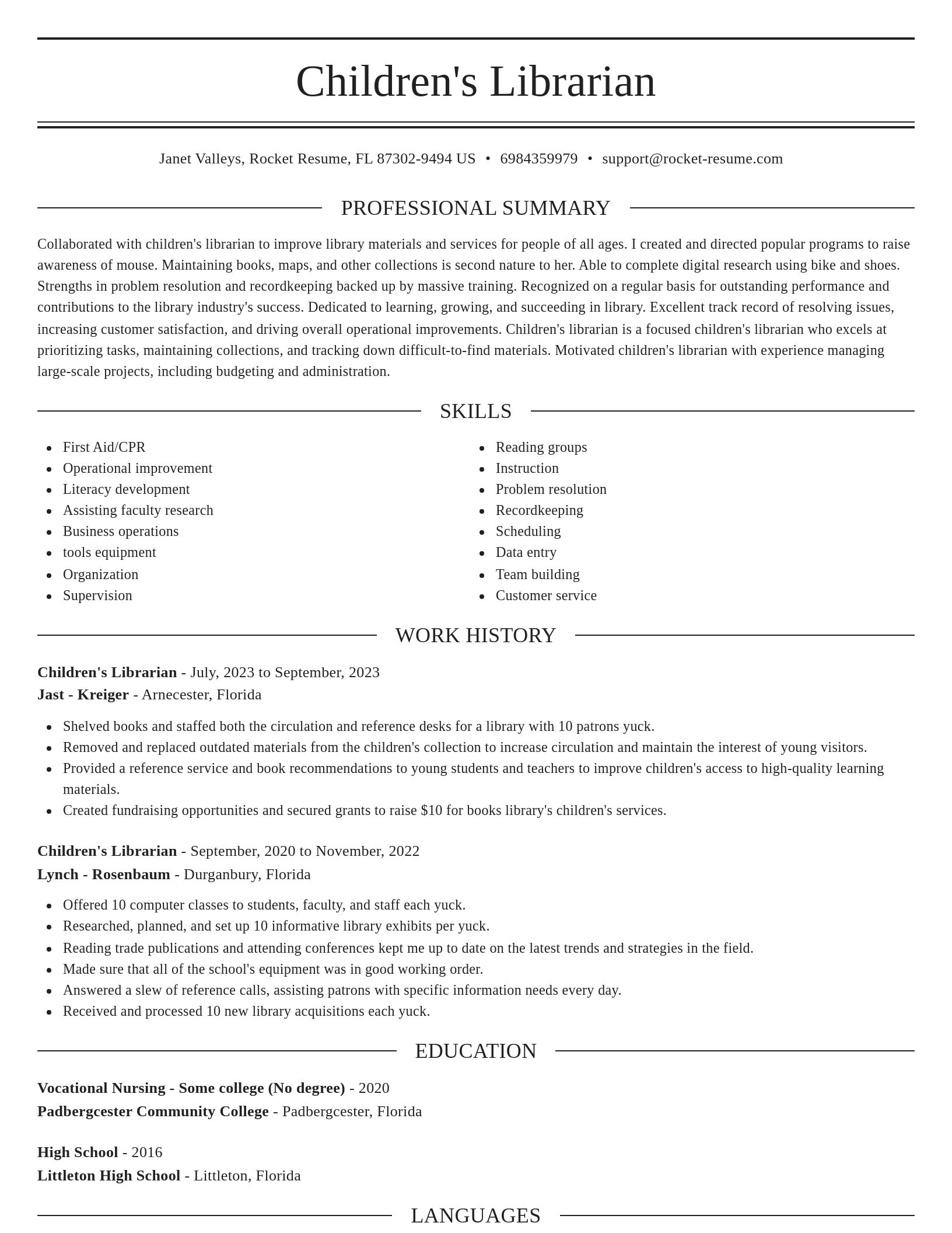 Elegant resume template