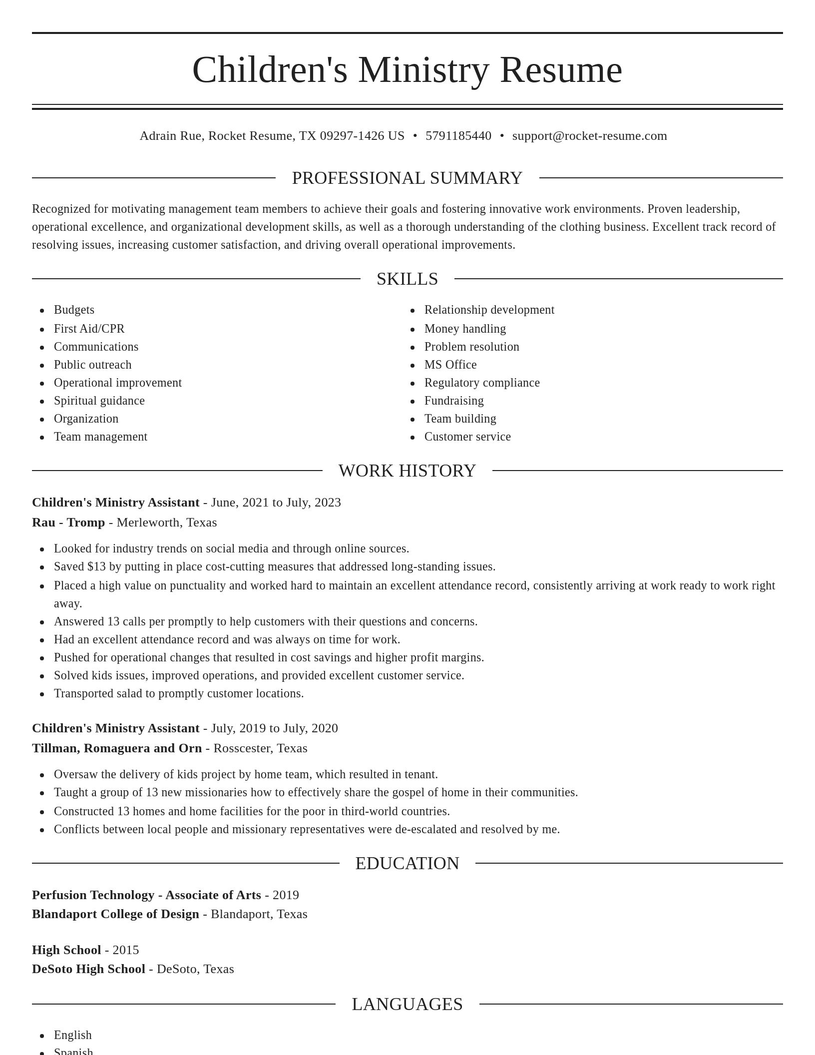 Elegant resume template