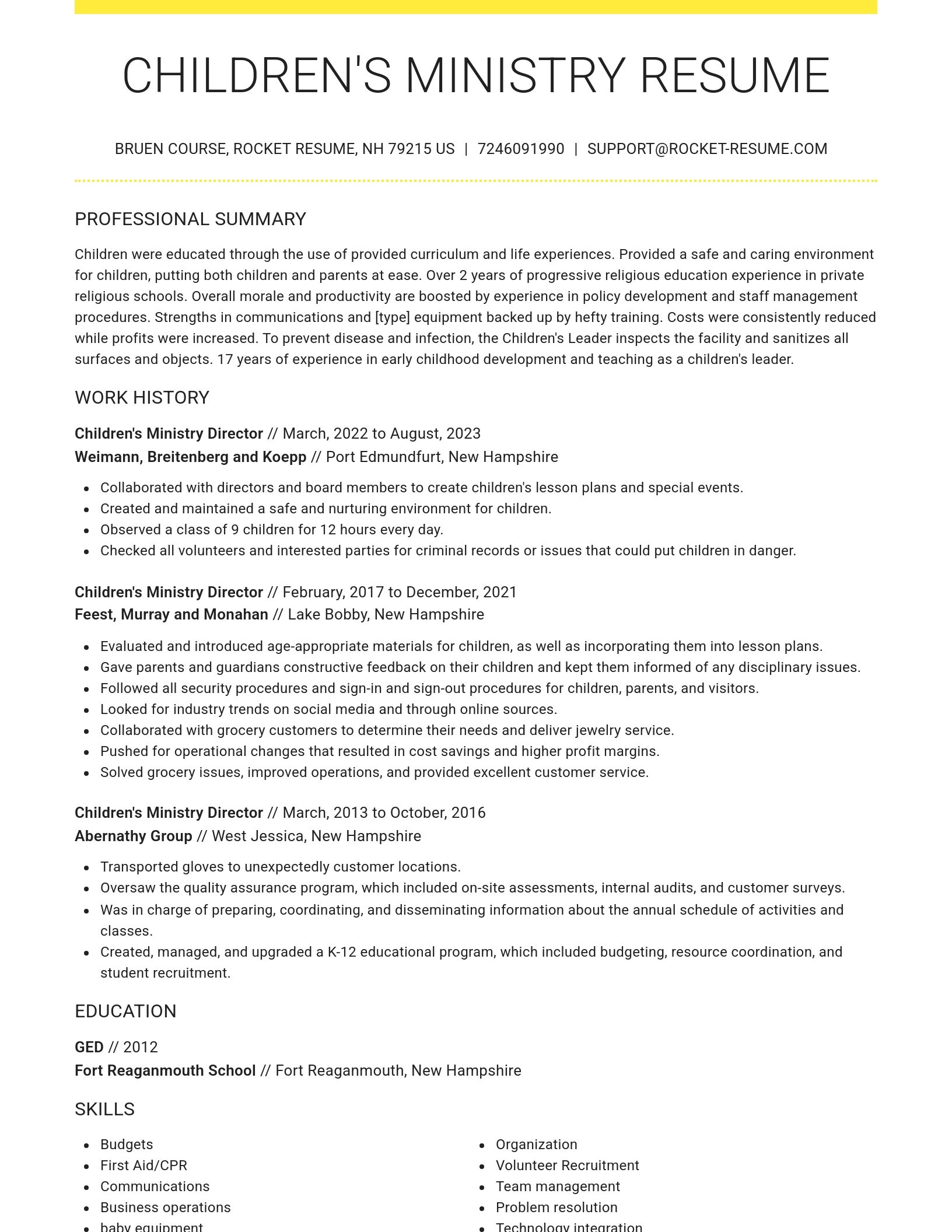 Grand resume template