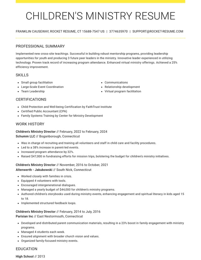 Grand resume template