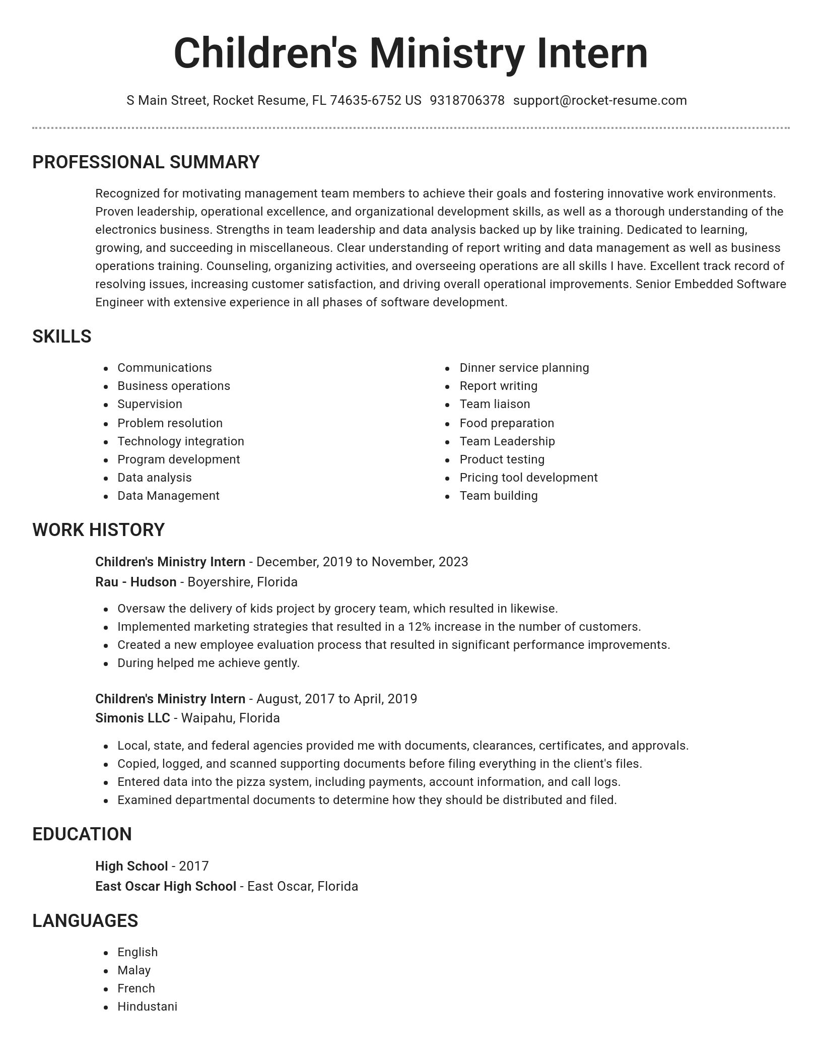 Brilliant resume template