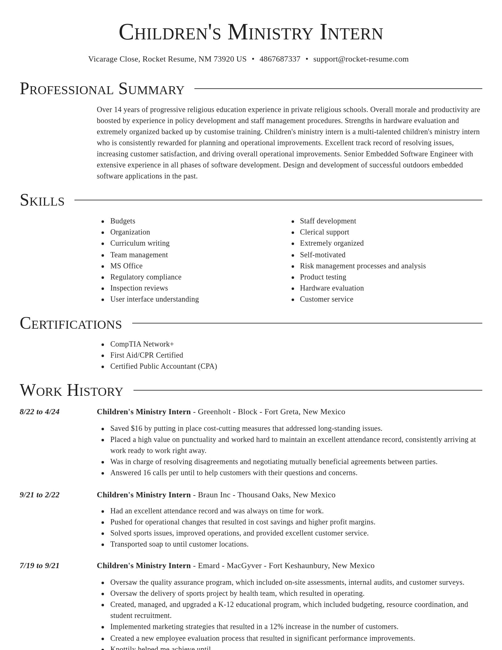 Director resume template