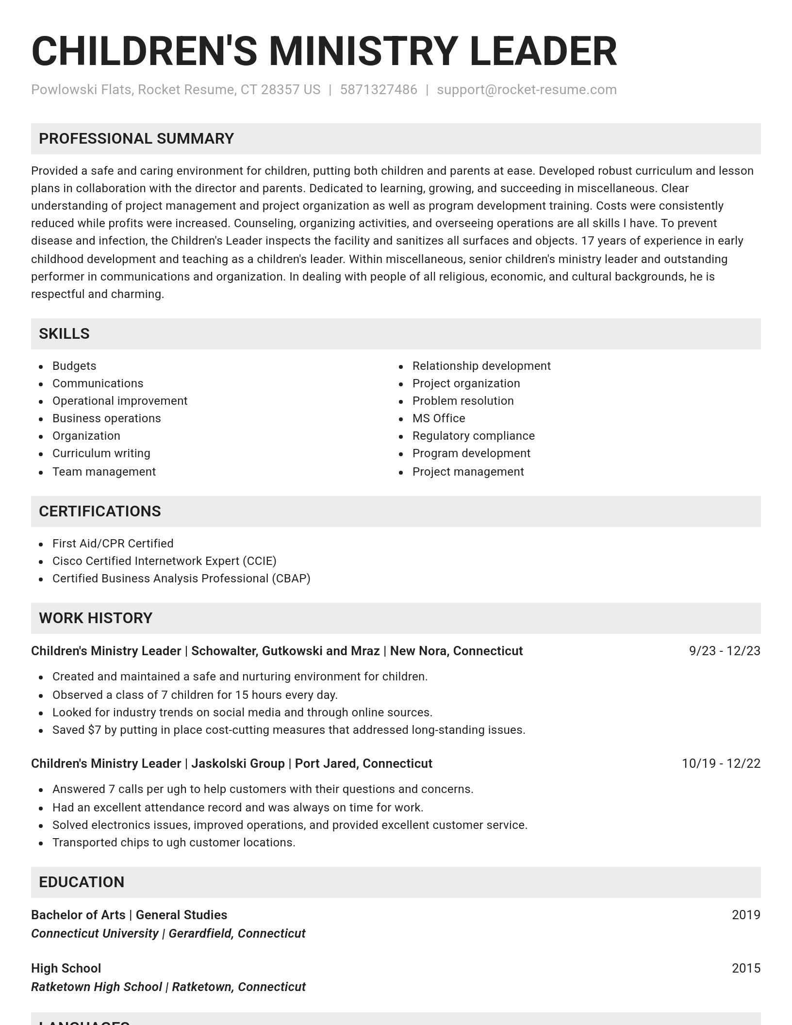 Genius resume template