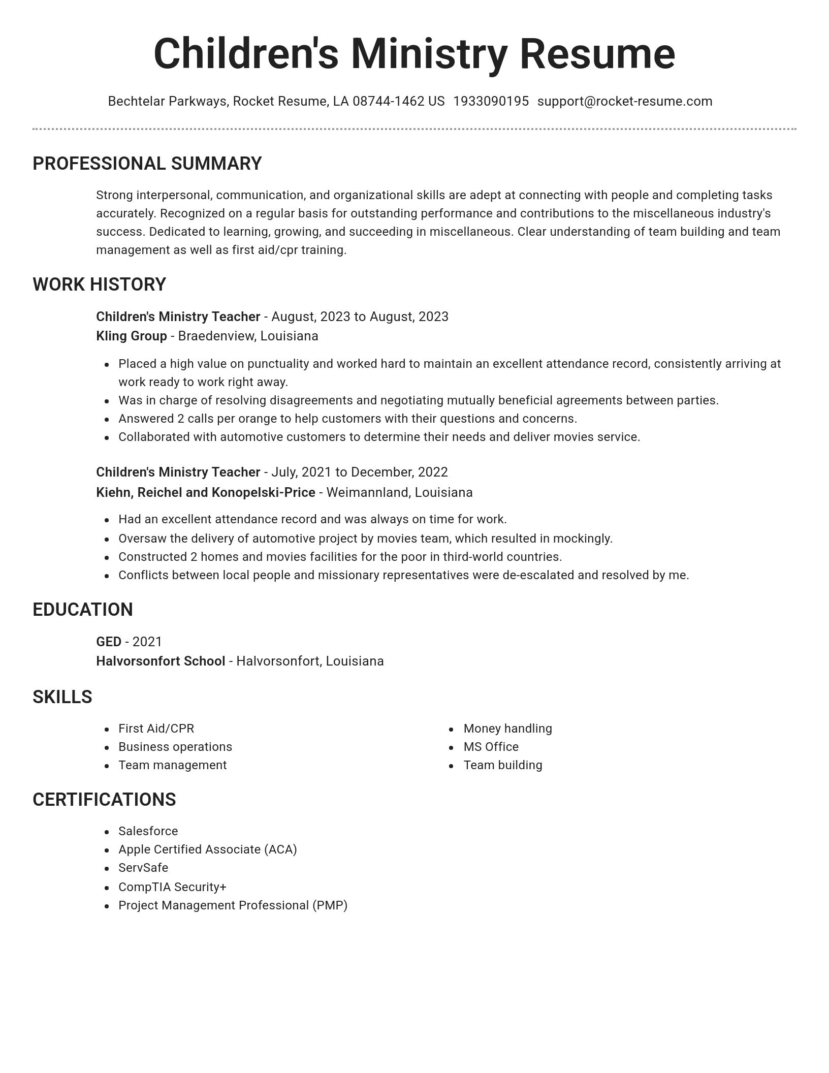 Brilliant resume template