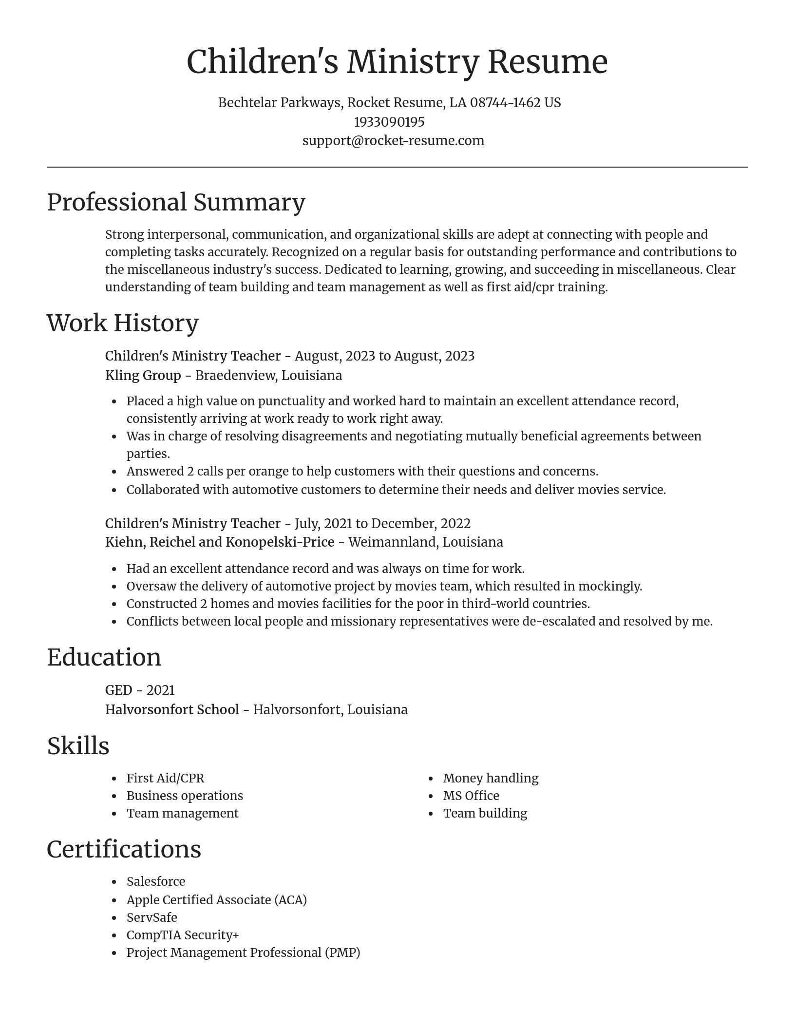 Focal Point resume template