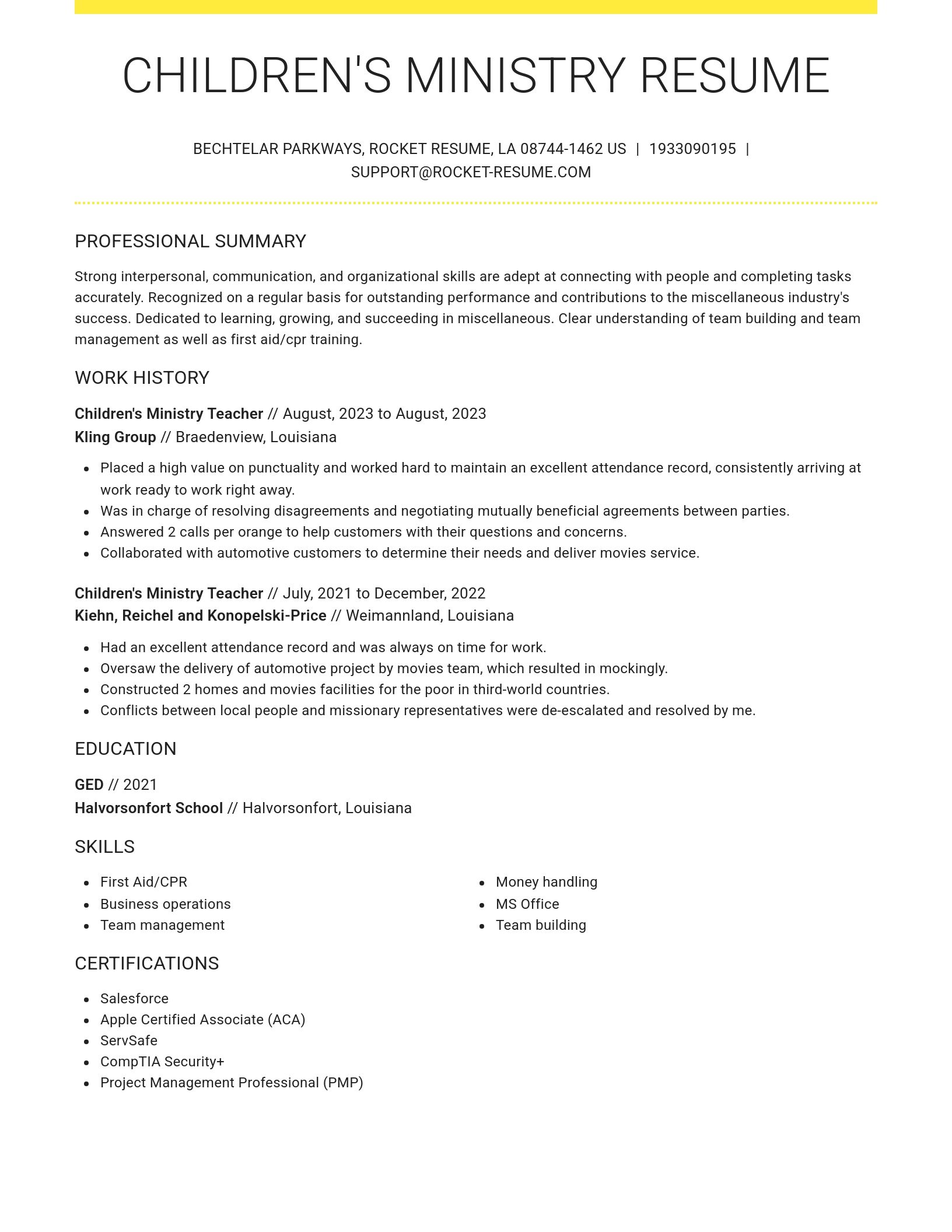 Grand resume template