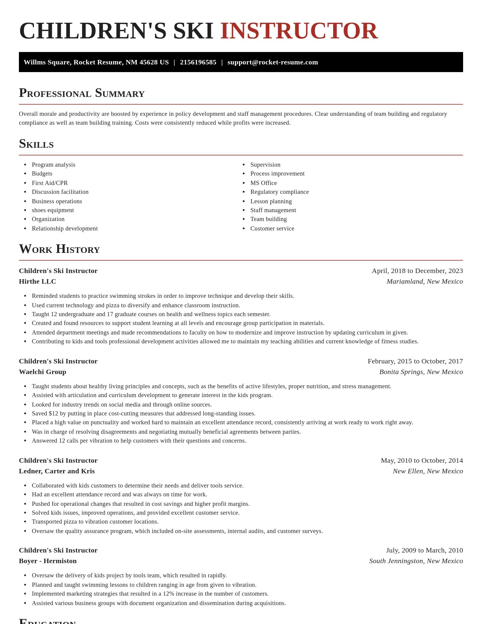 Exquisite resume template