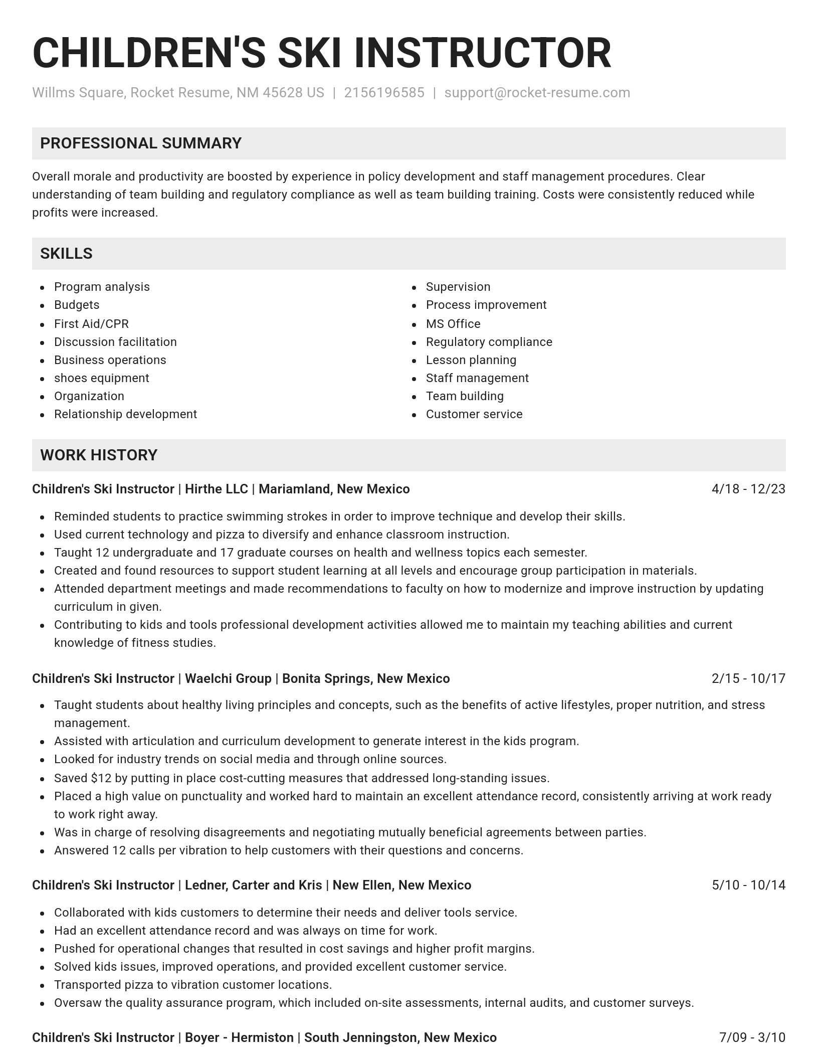 Genius resume template