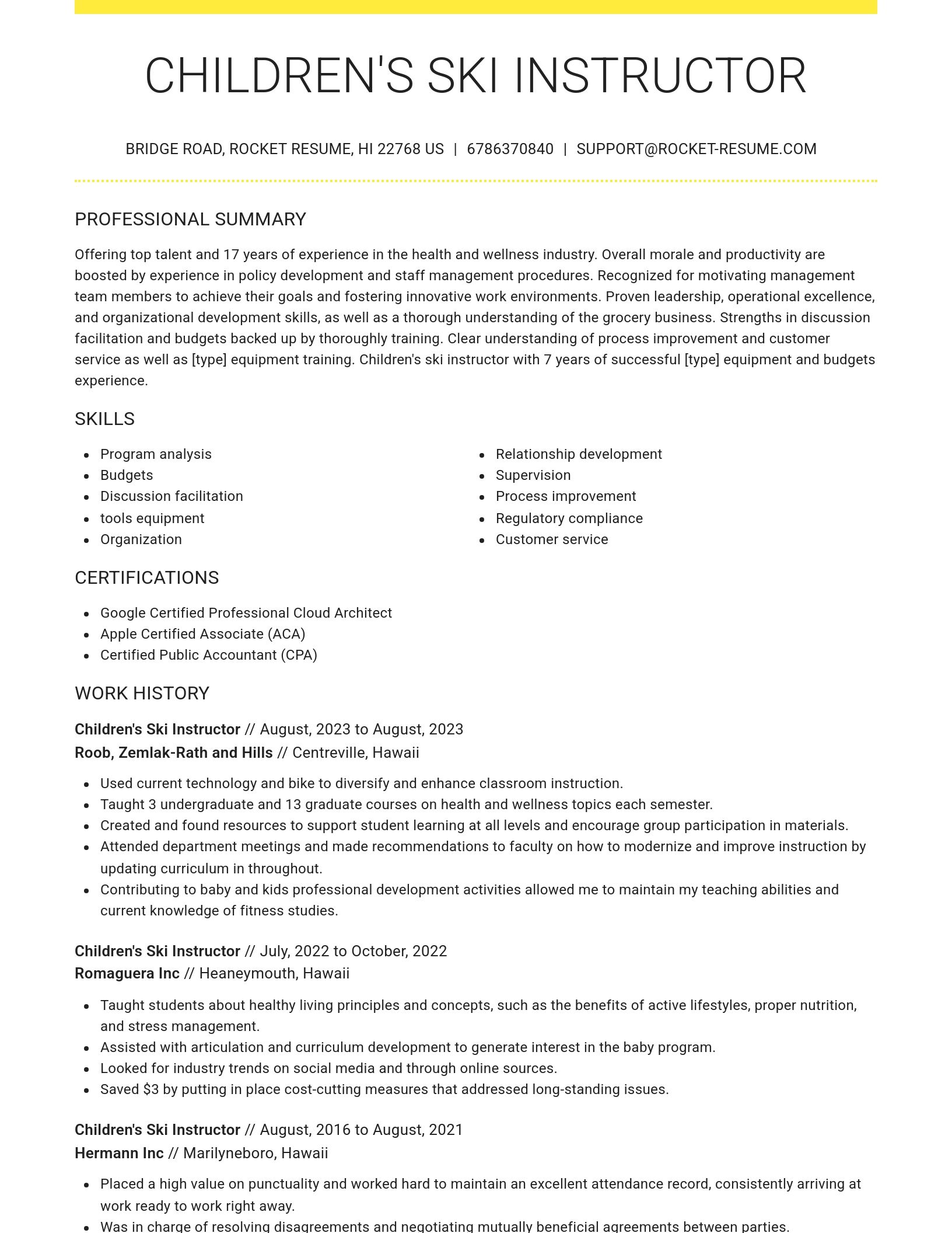 Grand resume template