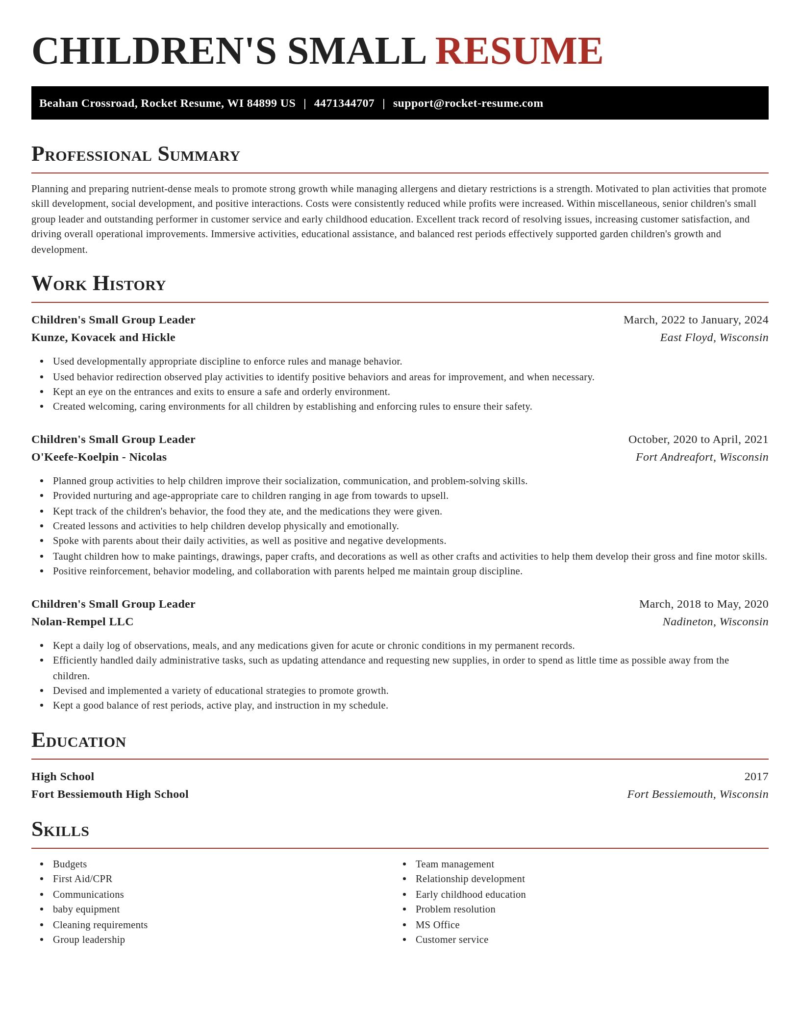 Exquisite resume template