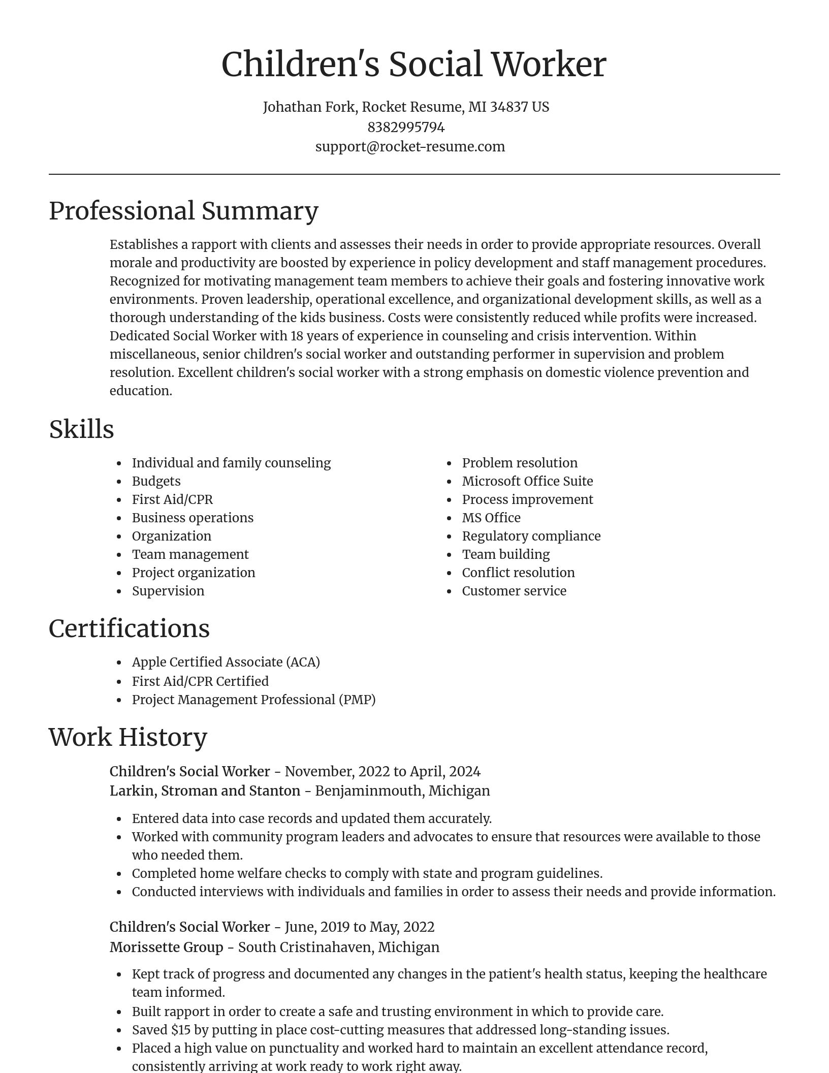 Focal Point resume template