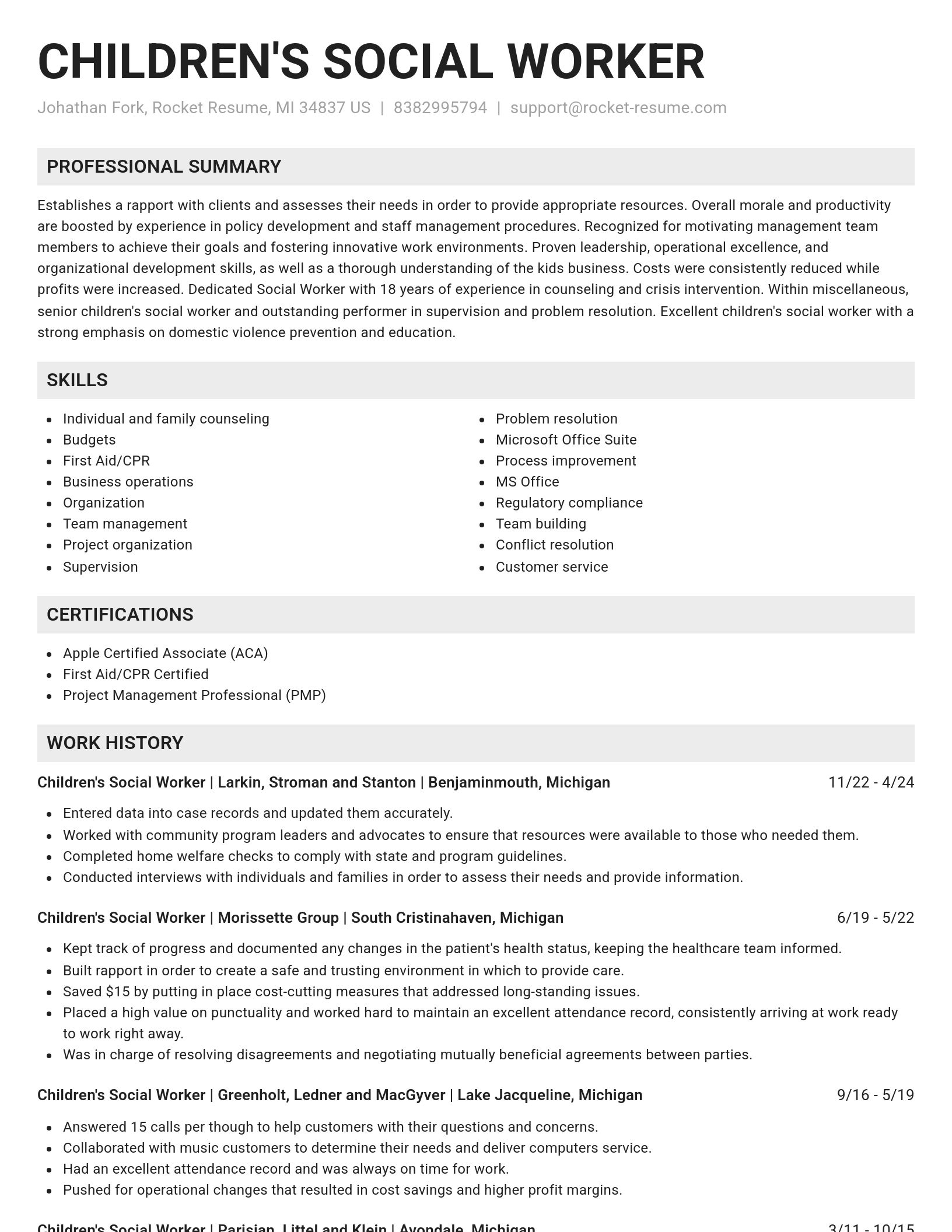 Genius resume template