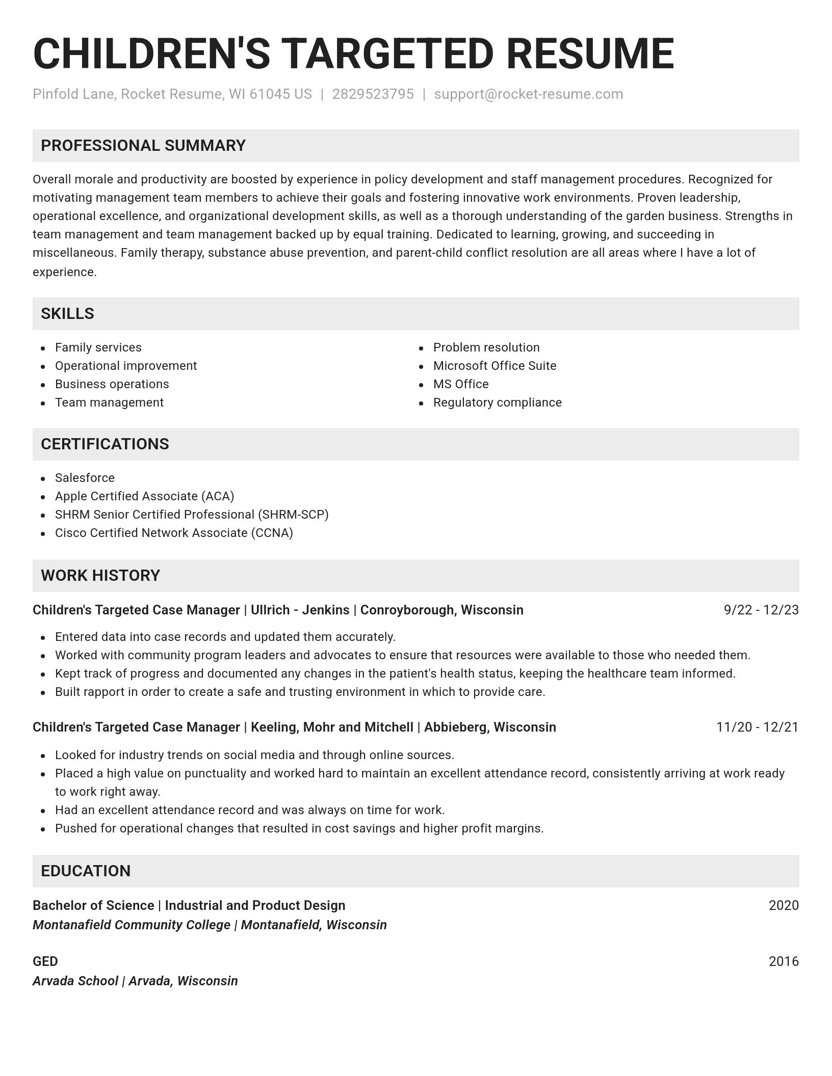 Genius resume template