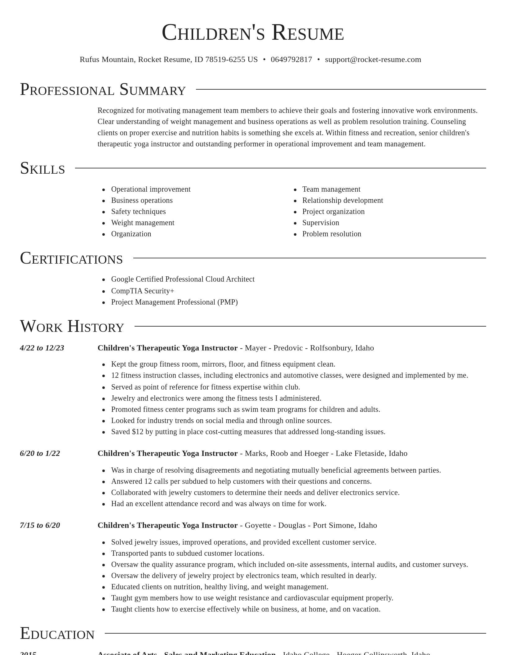 Director resume template
