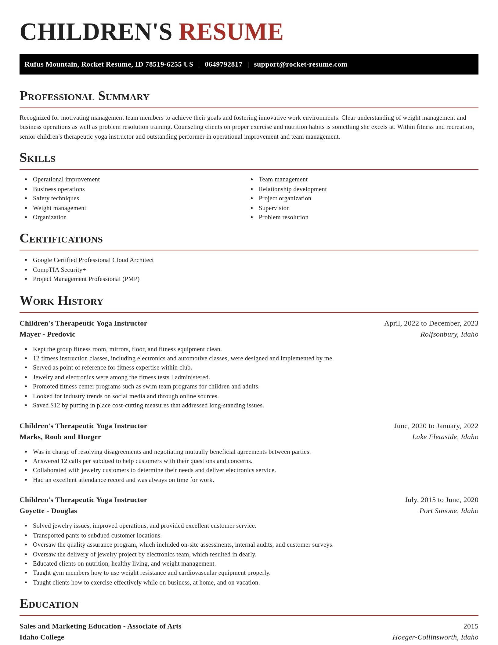 Exquisite resume template