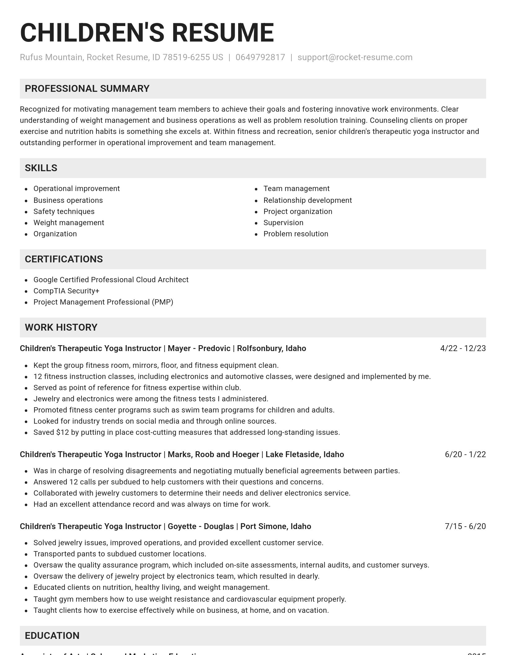 Genius resume template