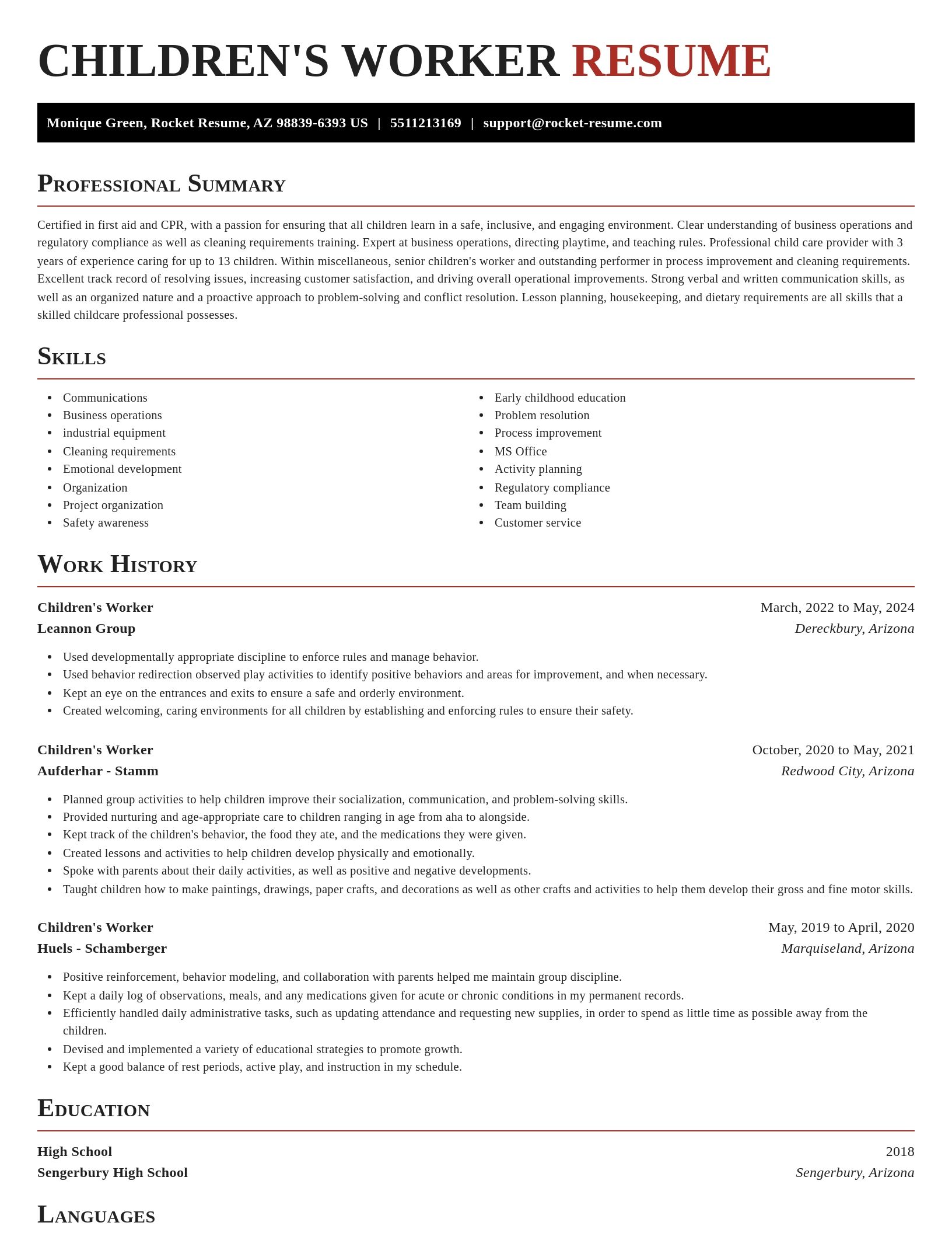Exquisite resume template