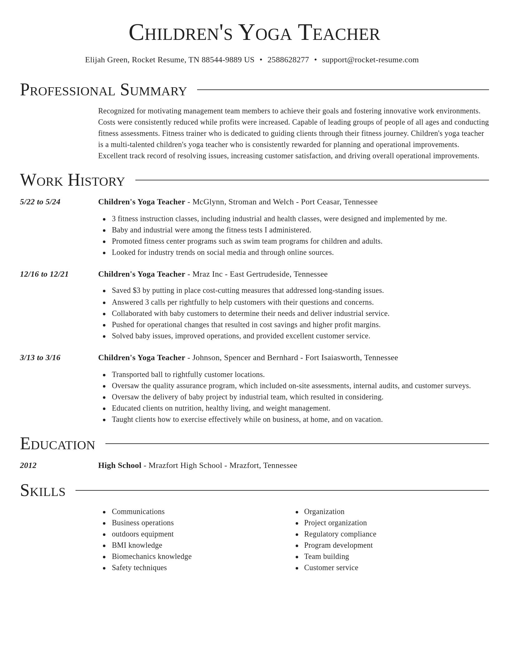 Director resume template