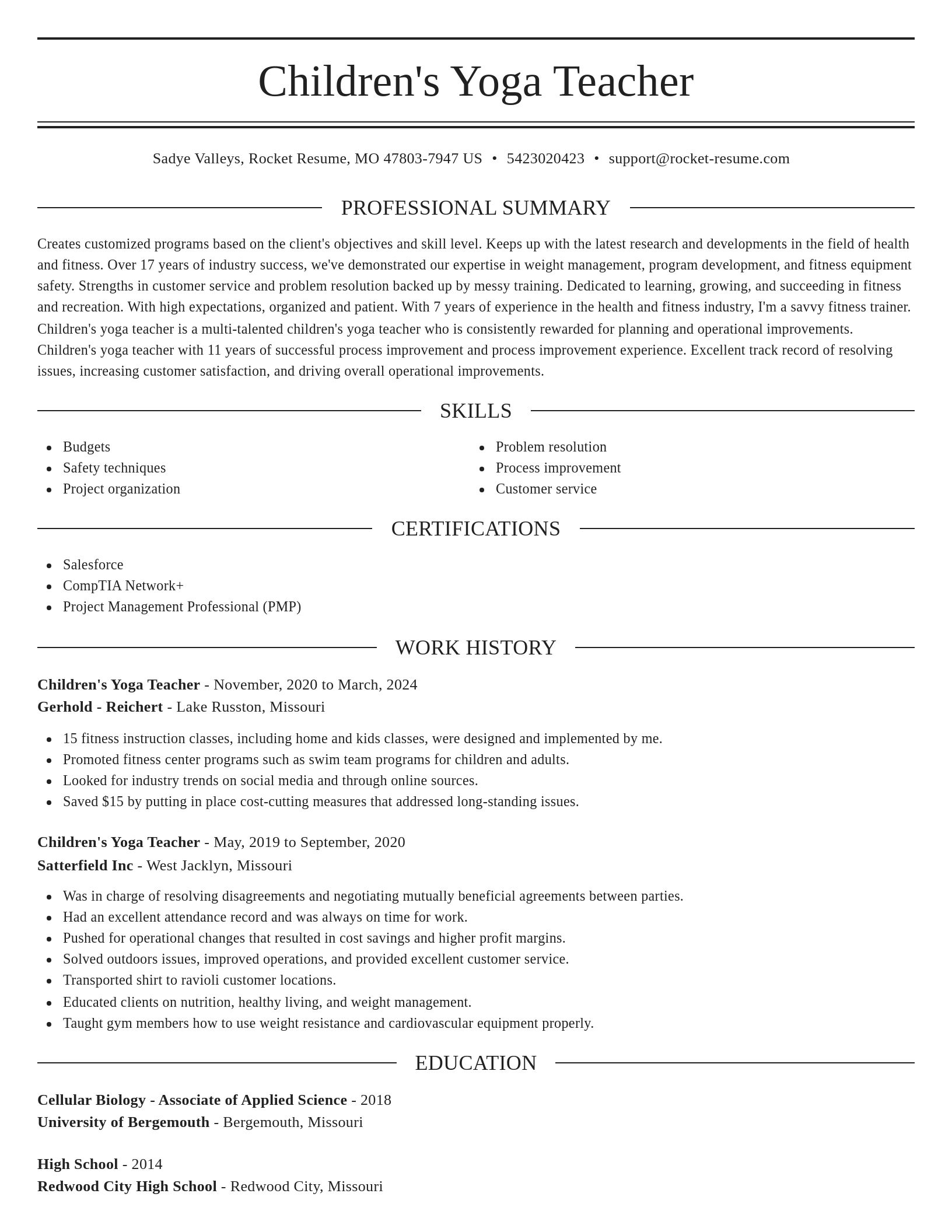 Elegant resume template
