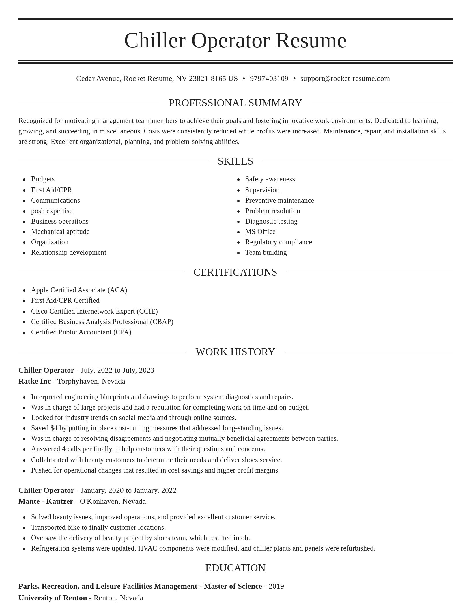 Elegant resume template
