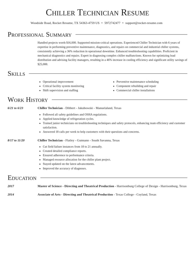 Director resume template