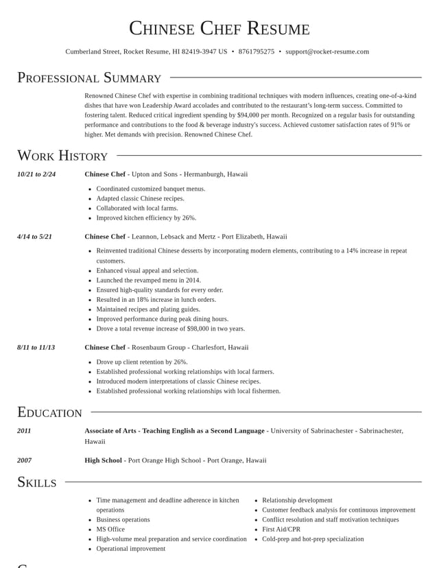 Director resume template