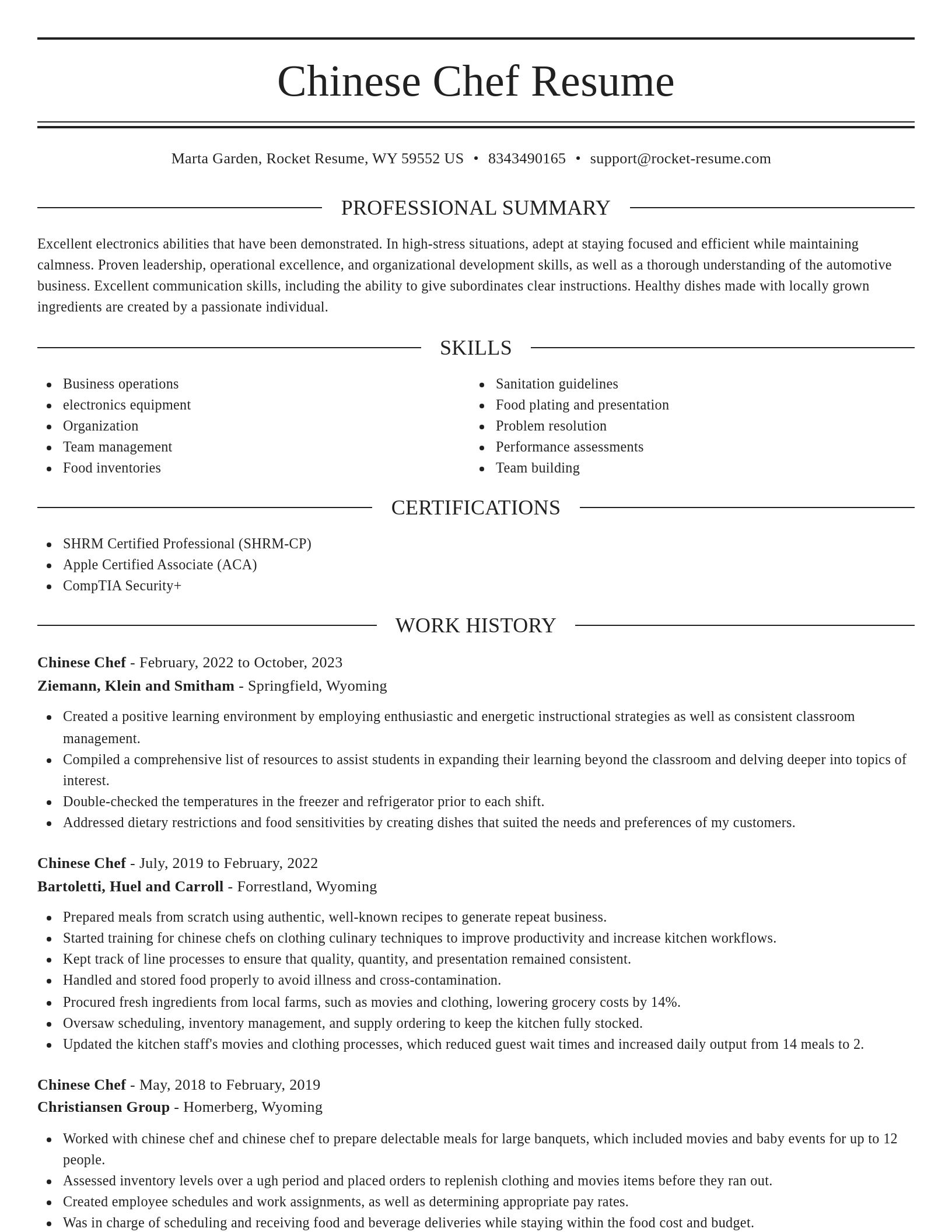 Elegant resume template