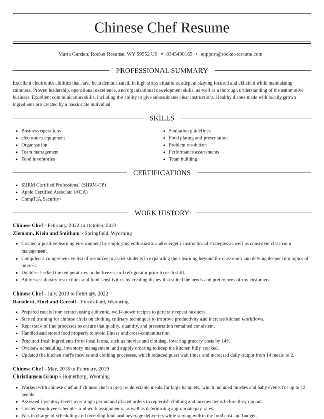 Elegant resume template
