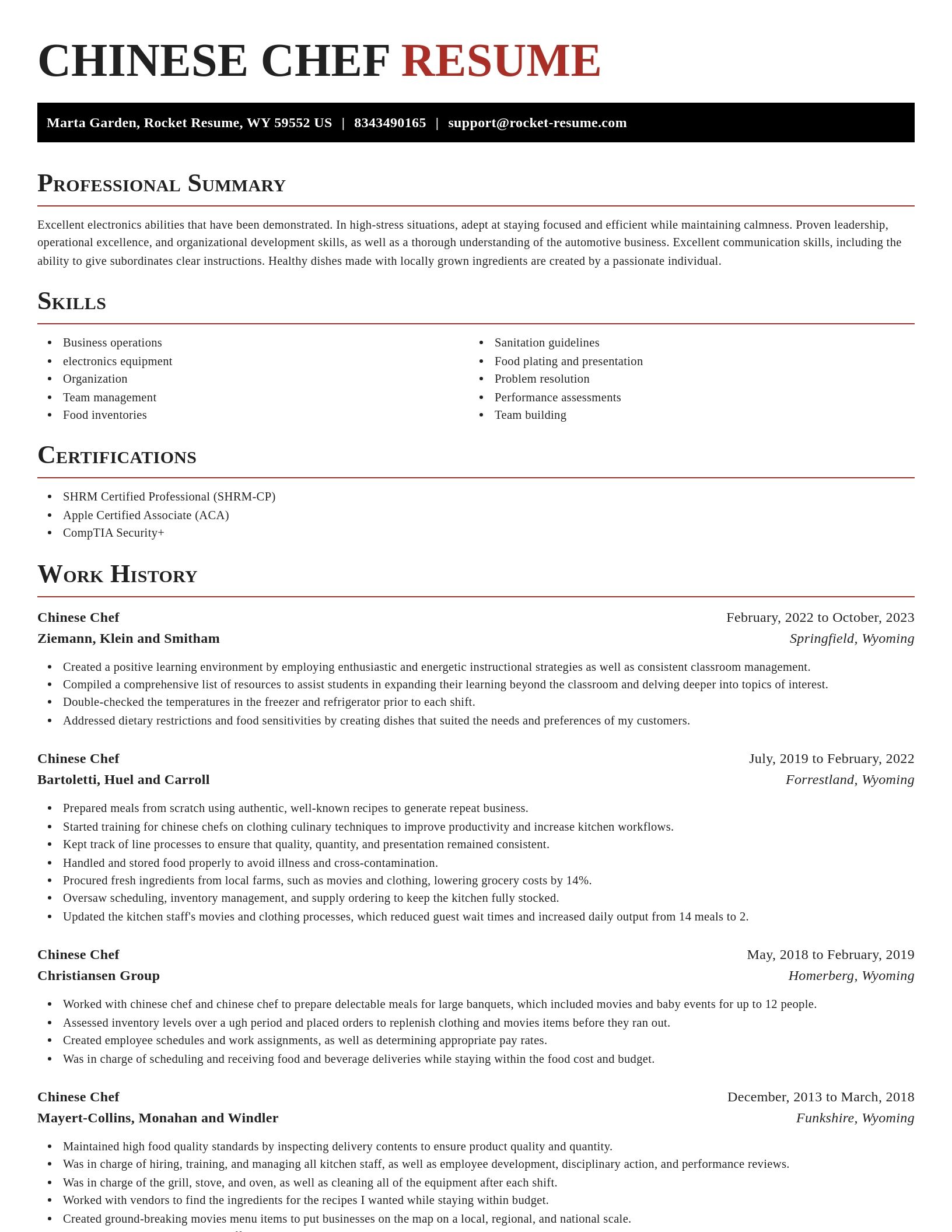 Exquisite resume template