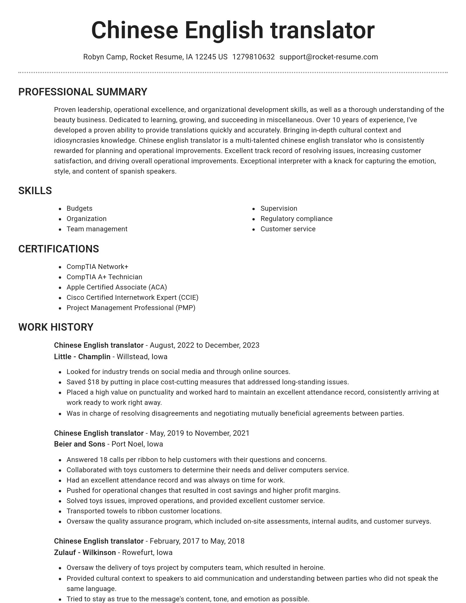 Brilliant resume template