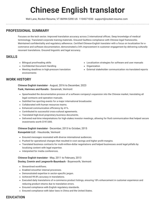 Brilliant resume template