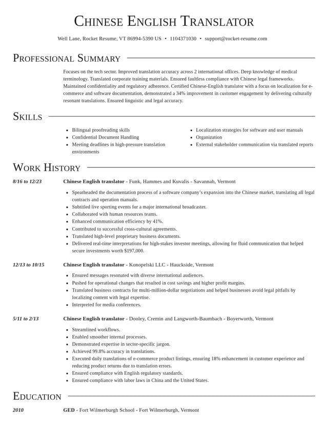 Director resume template