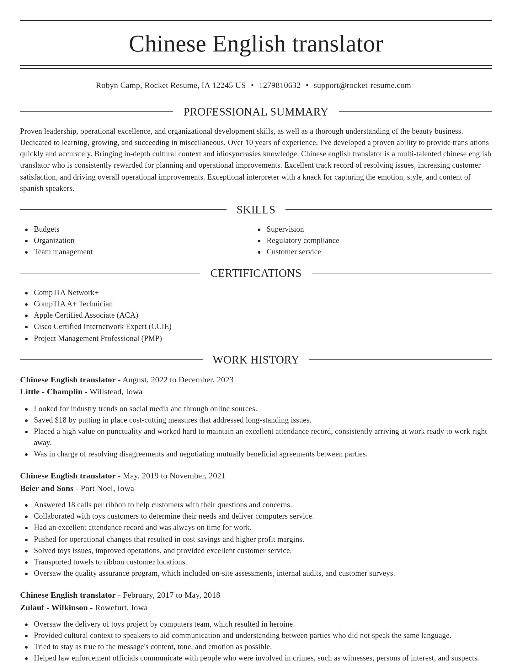 Elegant resume template