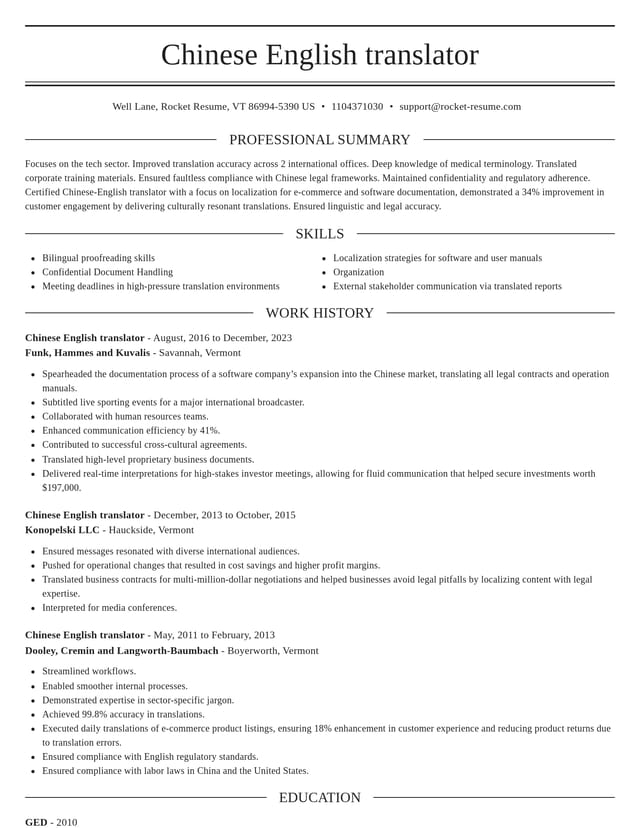 Elegant resume template