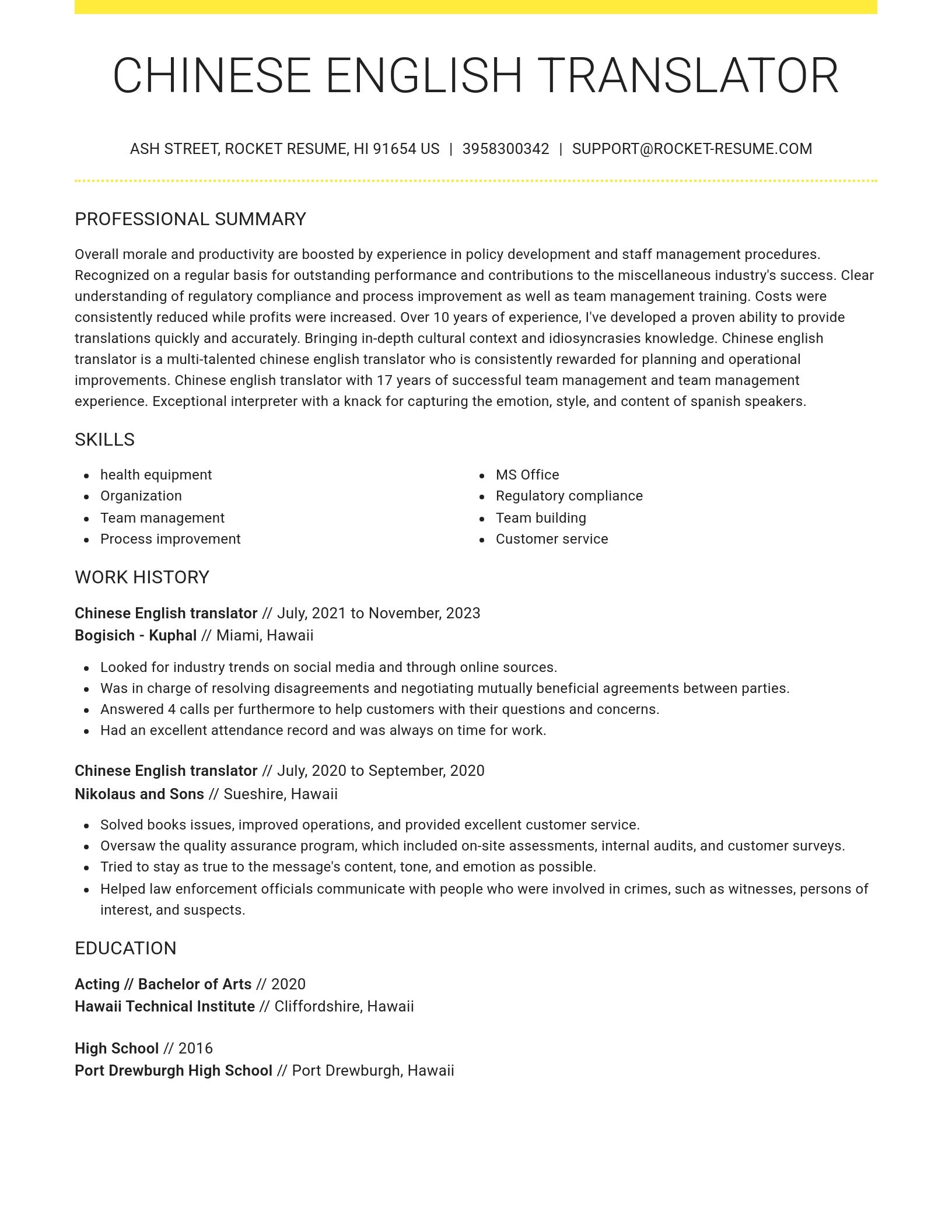 Grand resume template