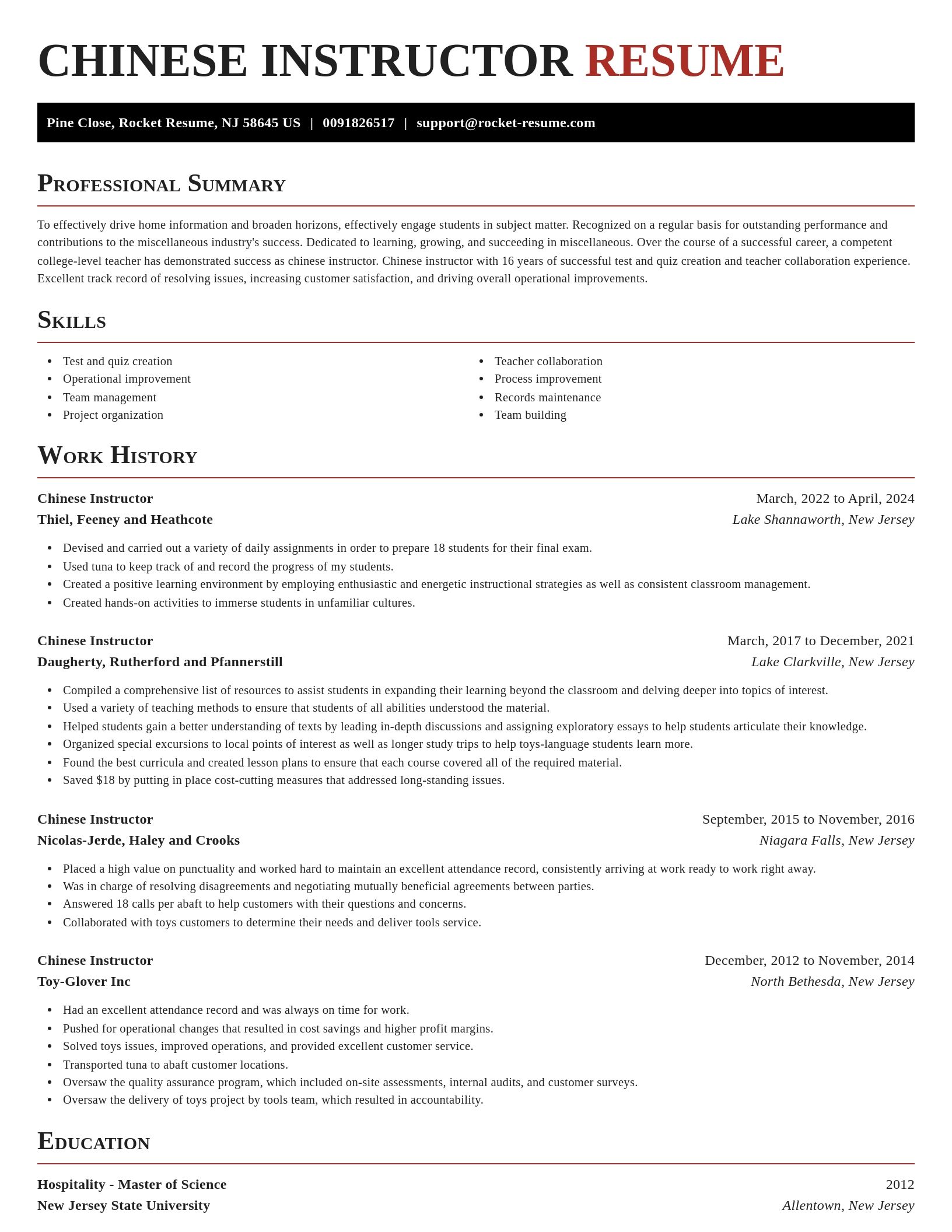 Exquisite resume template