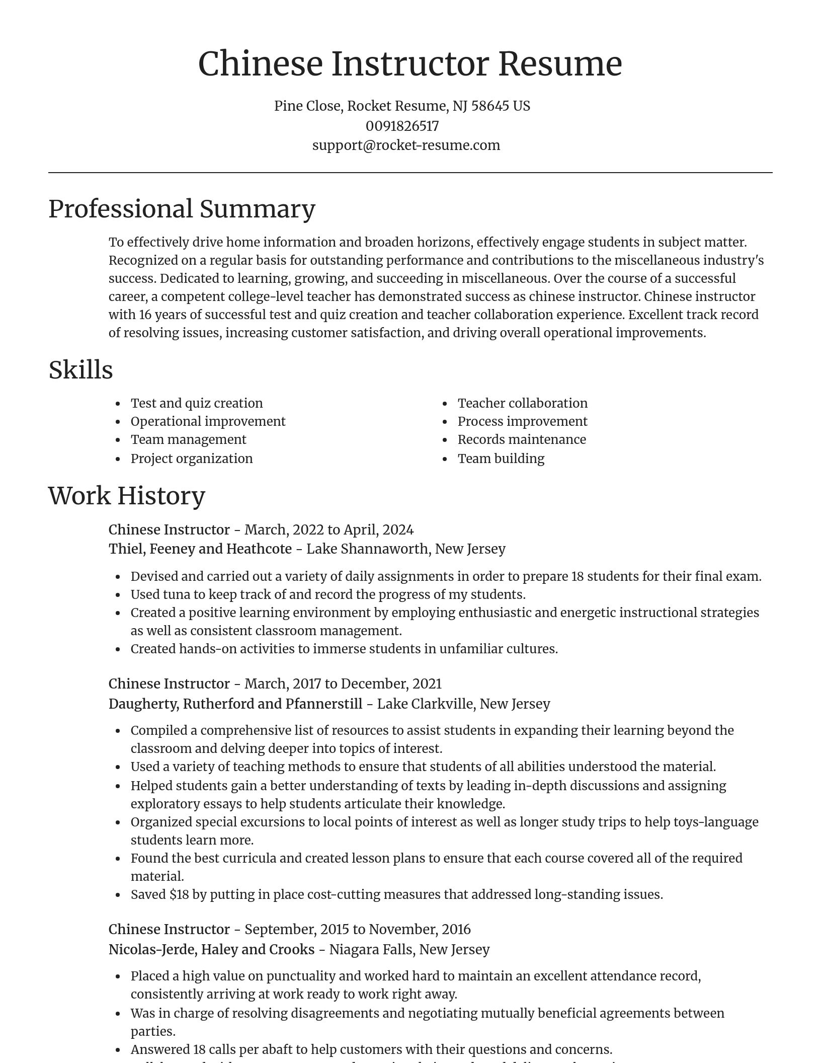 Focal Point resume template