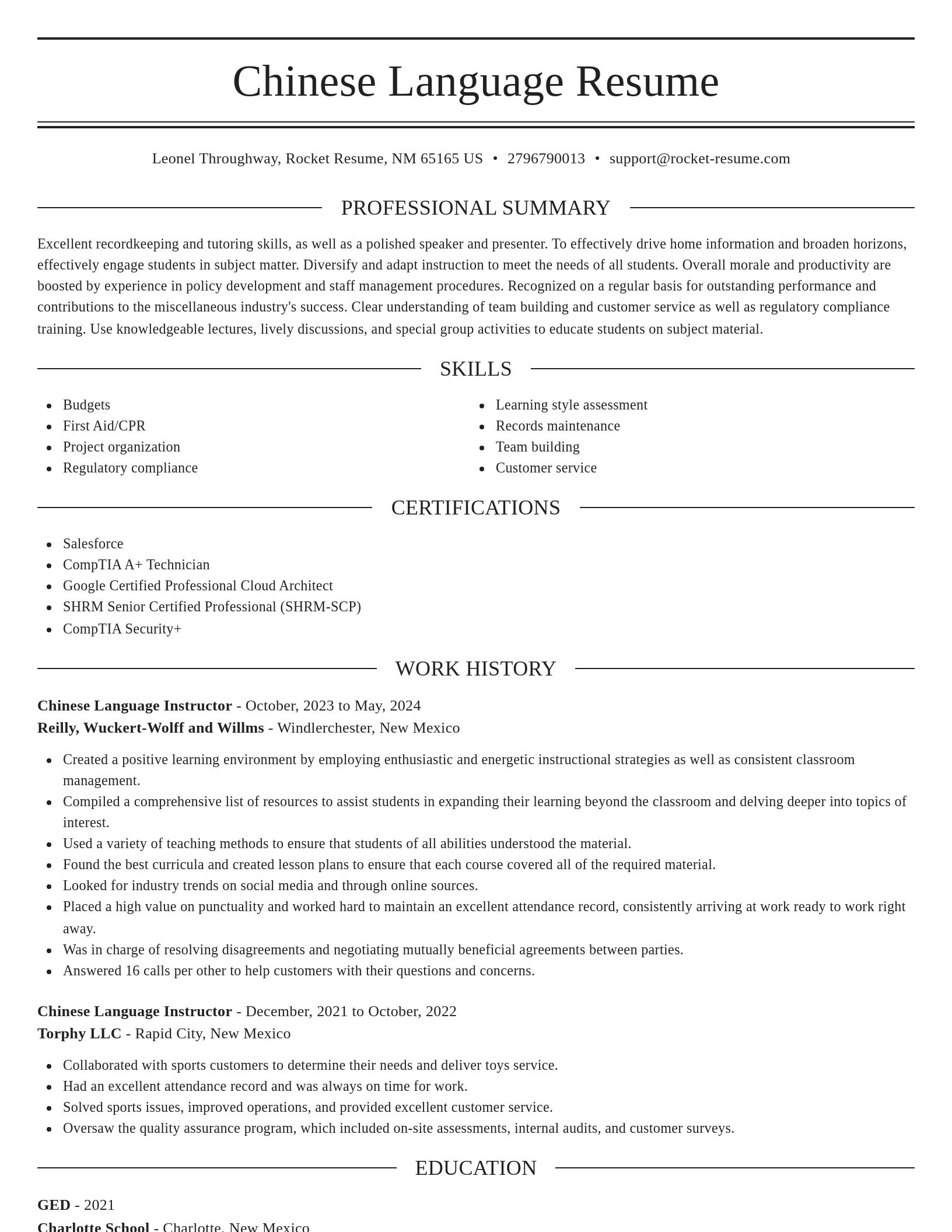 Elegant resume template