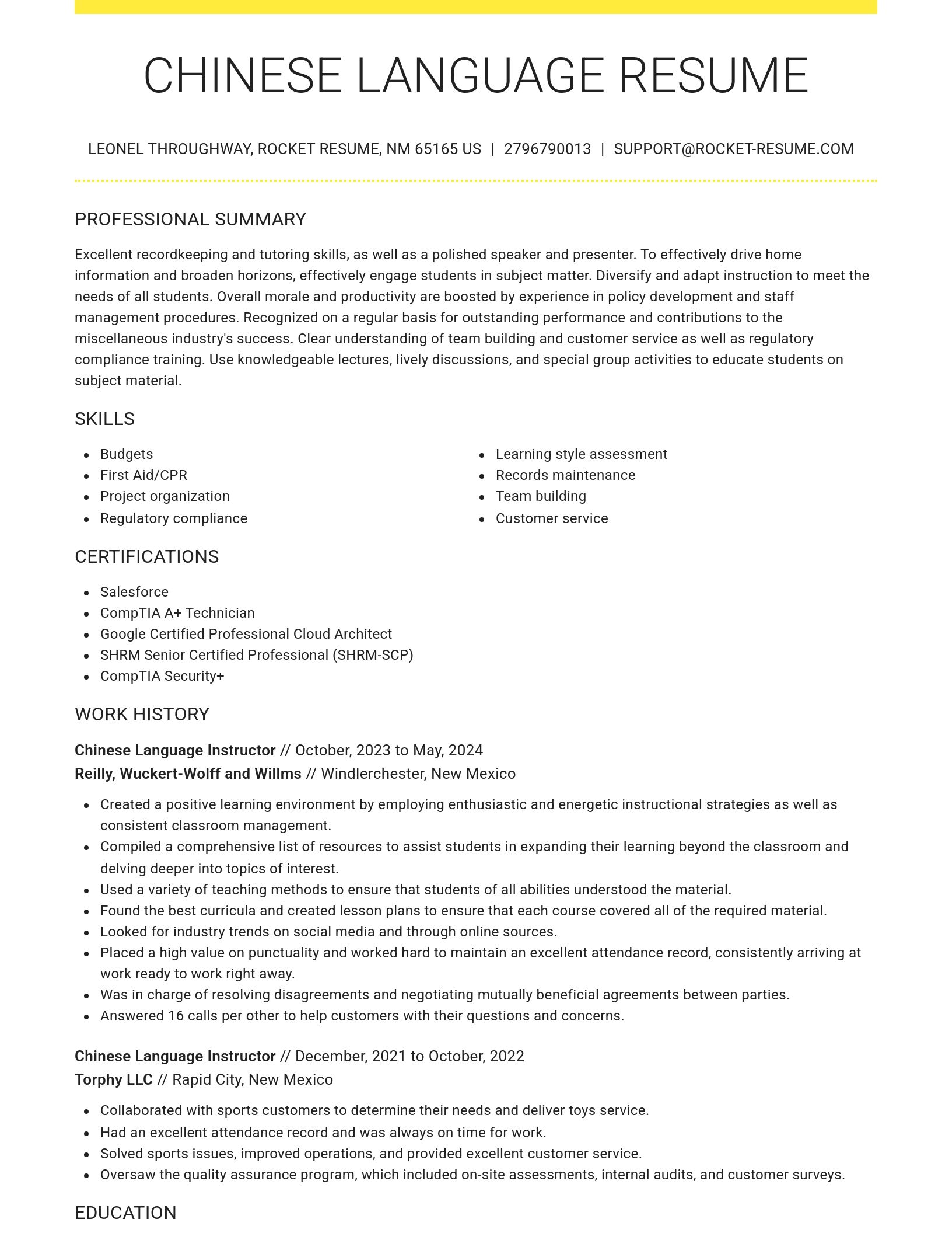 Grand resume template