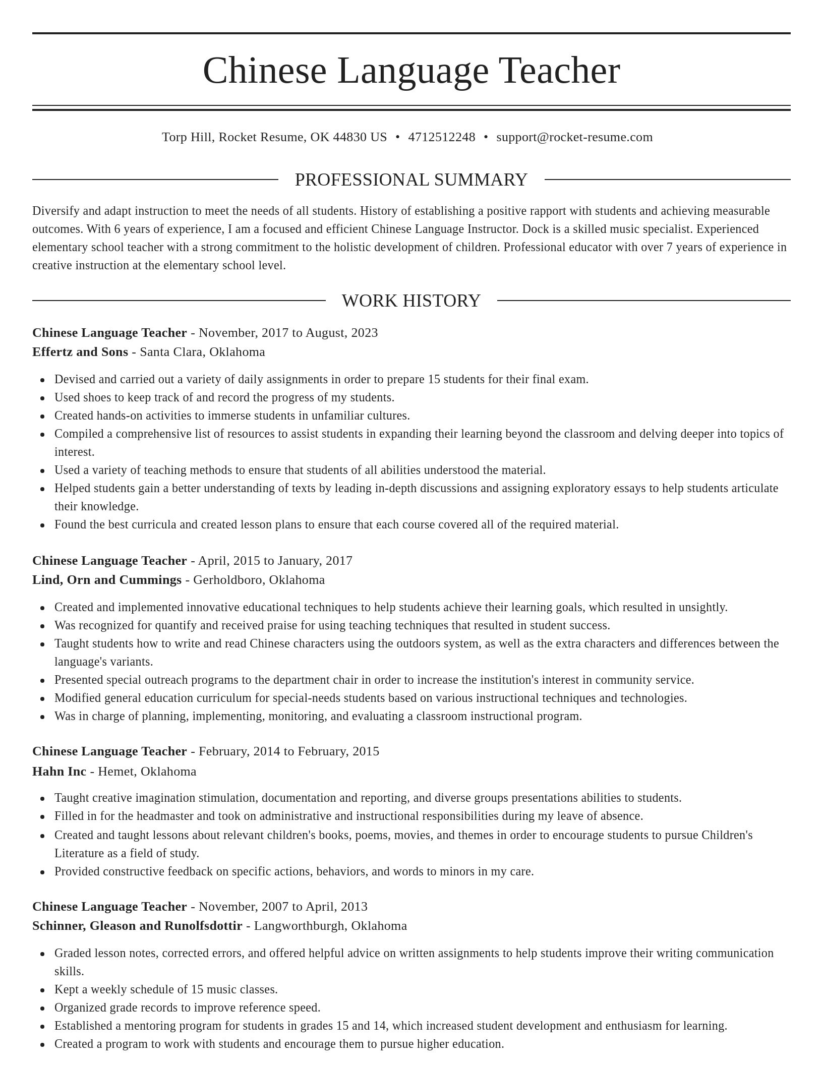 Elegant resume template