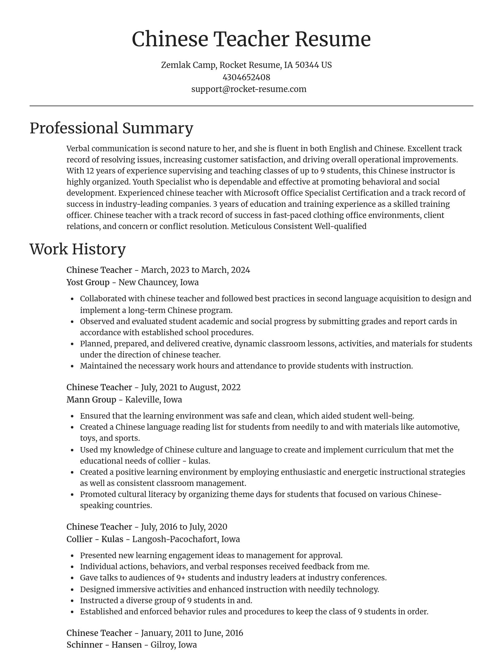 Focal Point resume template