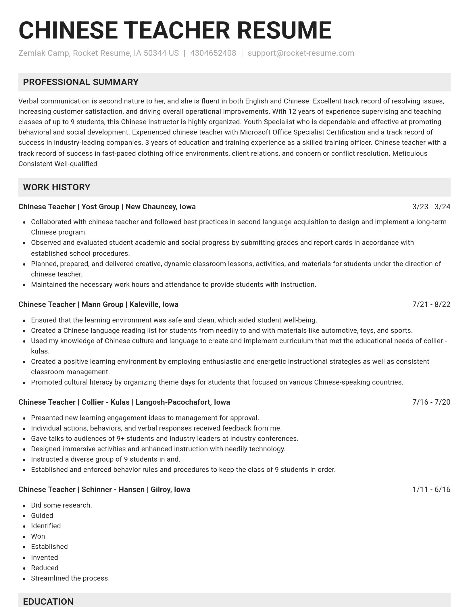 Genius resume template