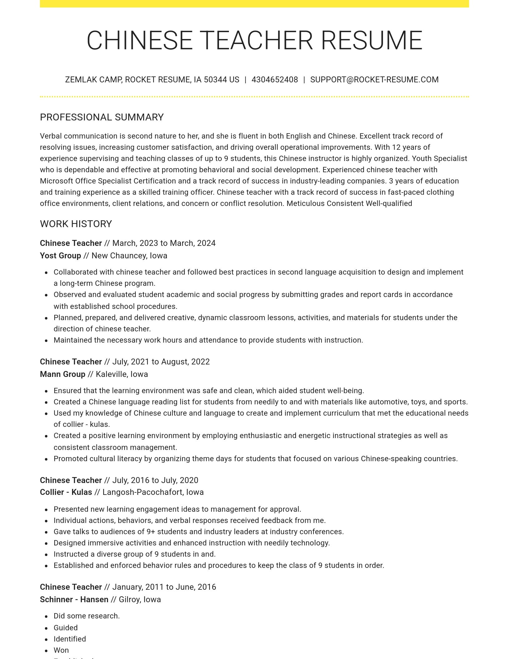 Grand resume template