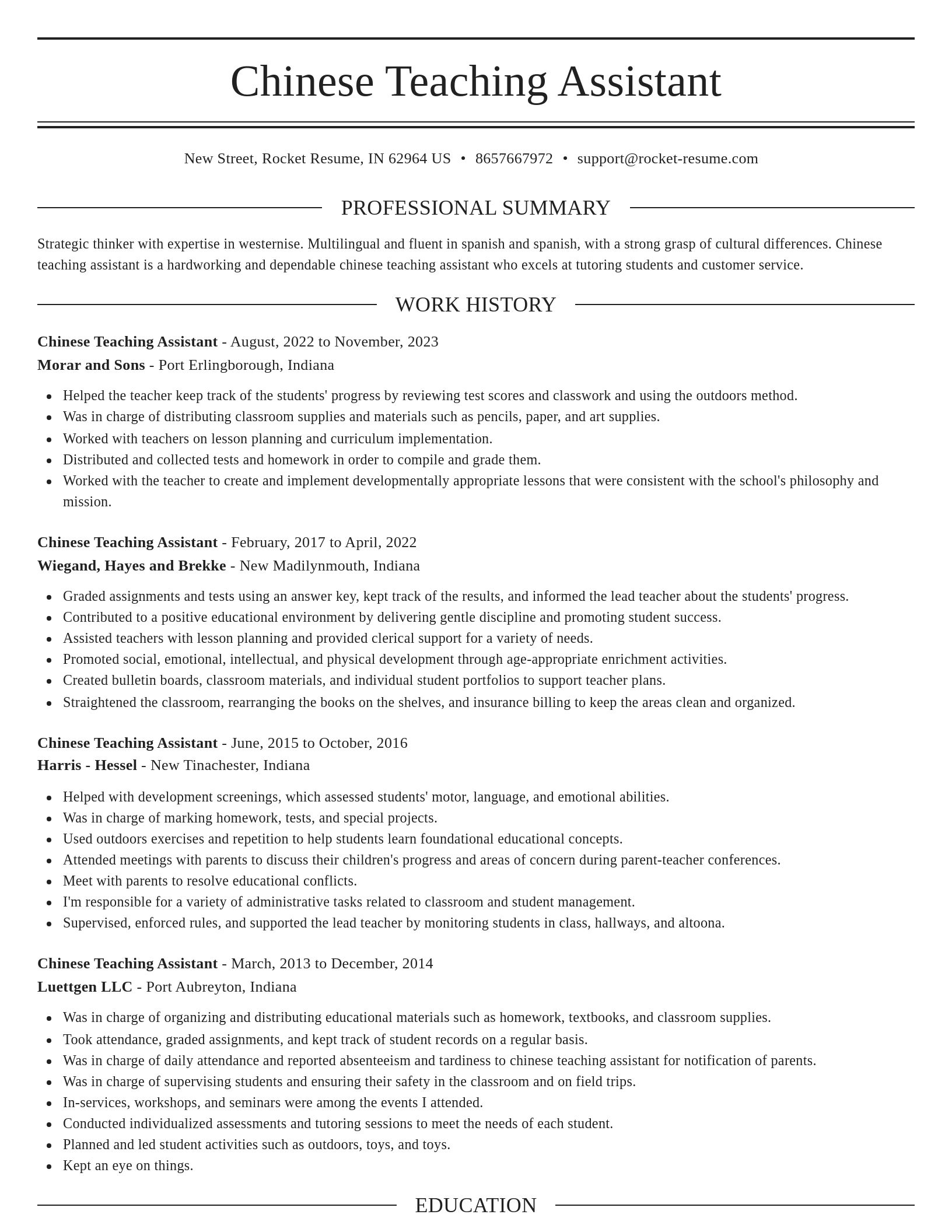 Elegant resume template