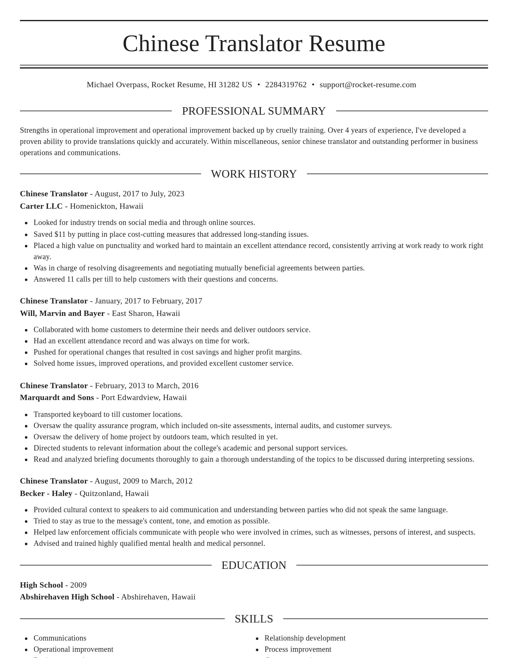 Elegant resume template
