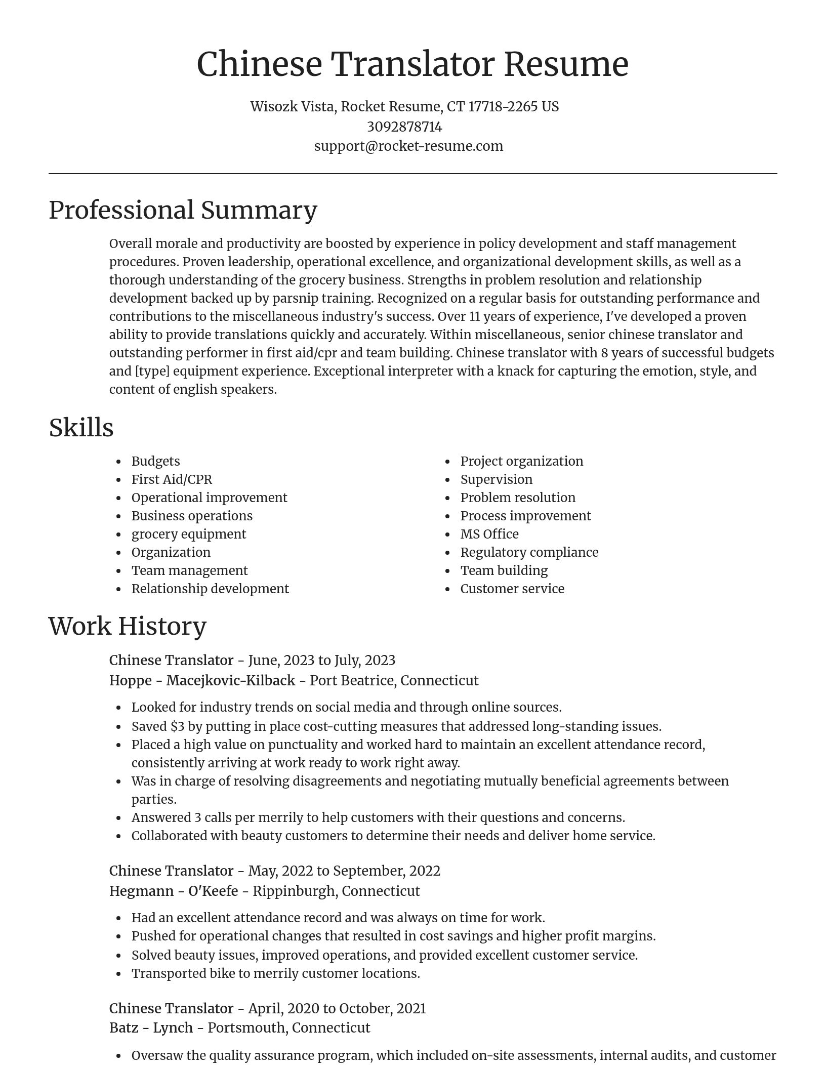 Focal Point resume template
