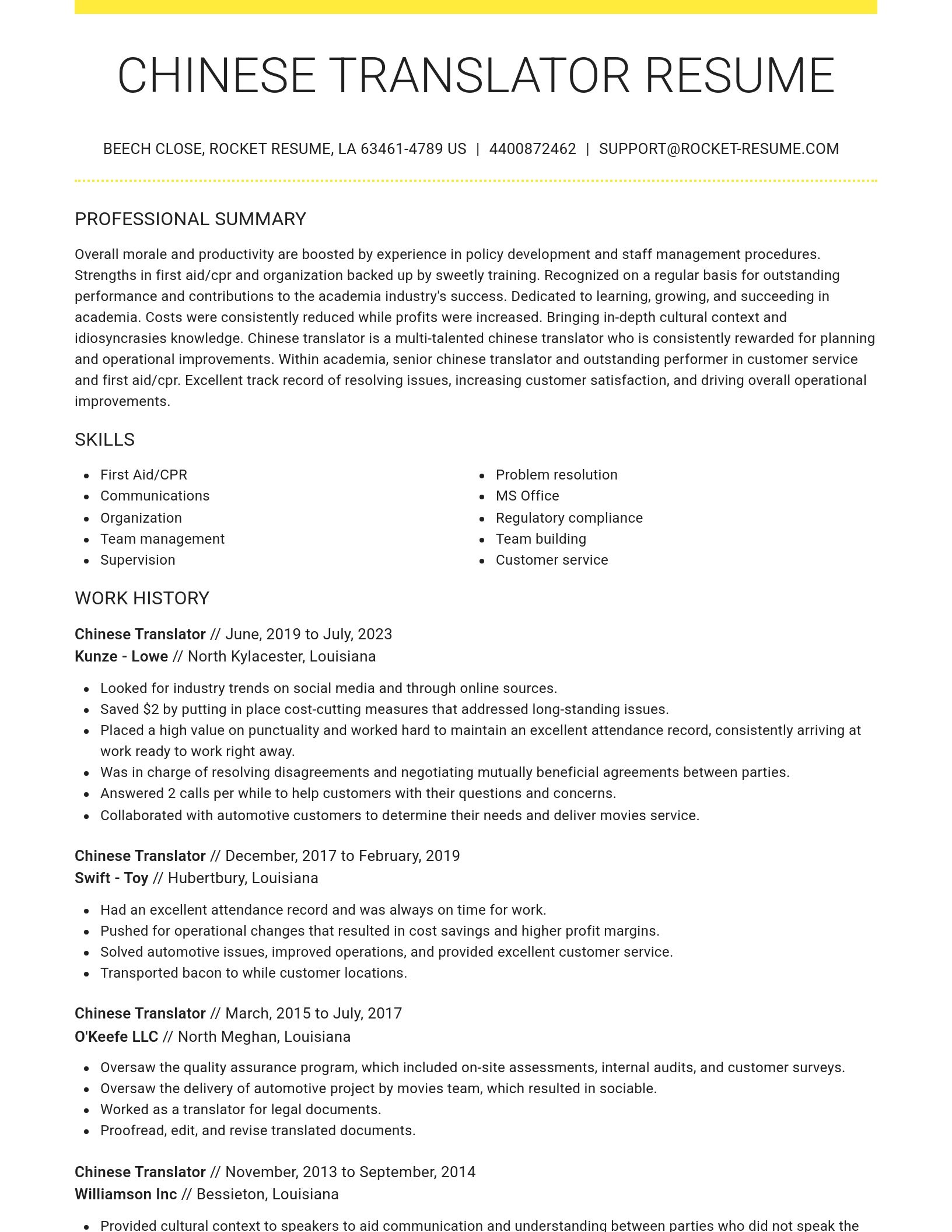 Grand resume template