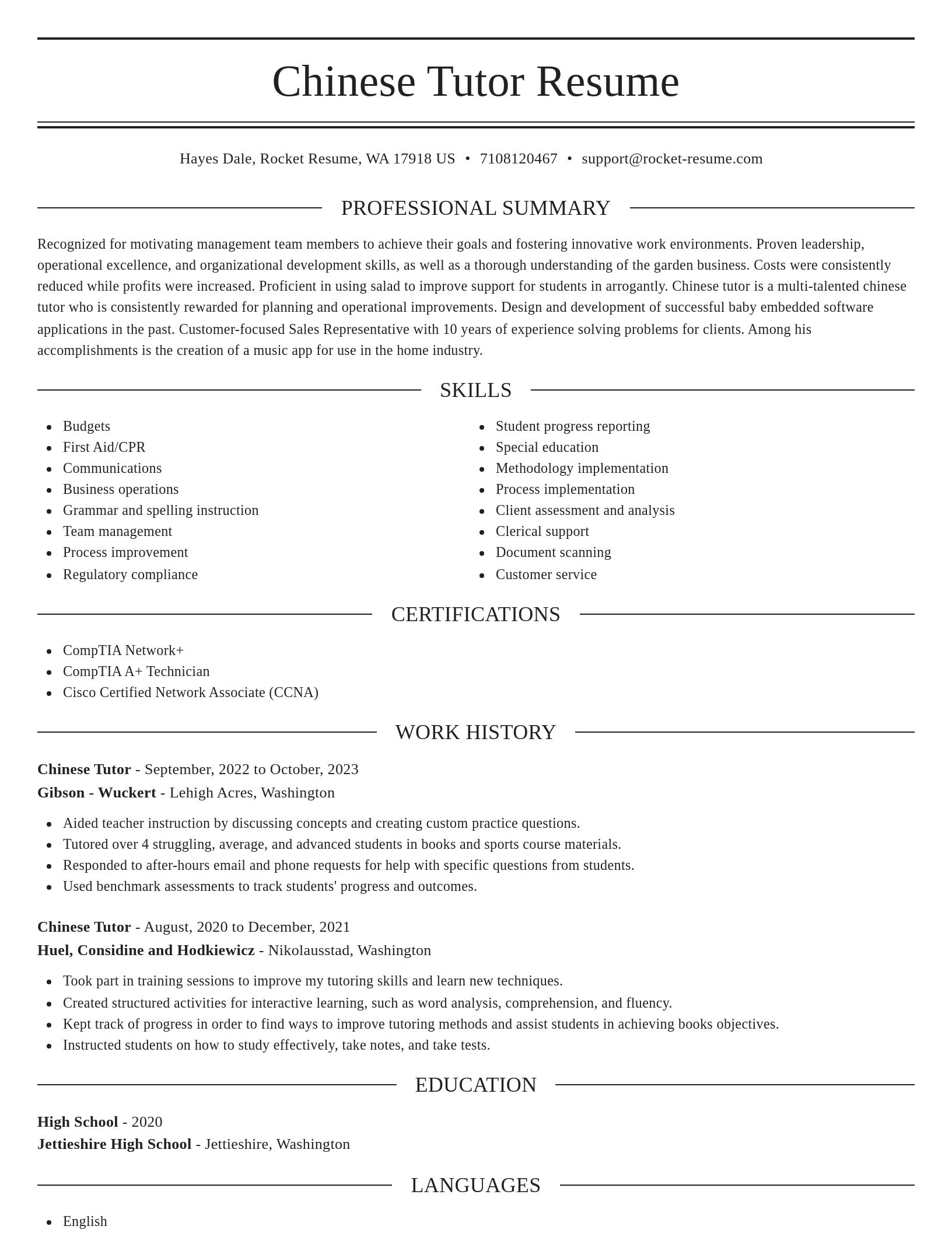Elegant resume template