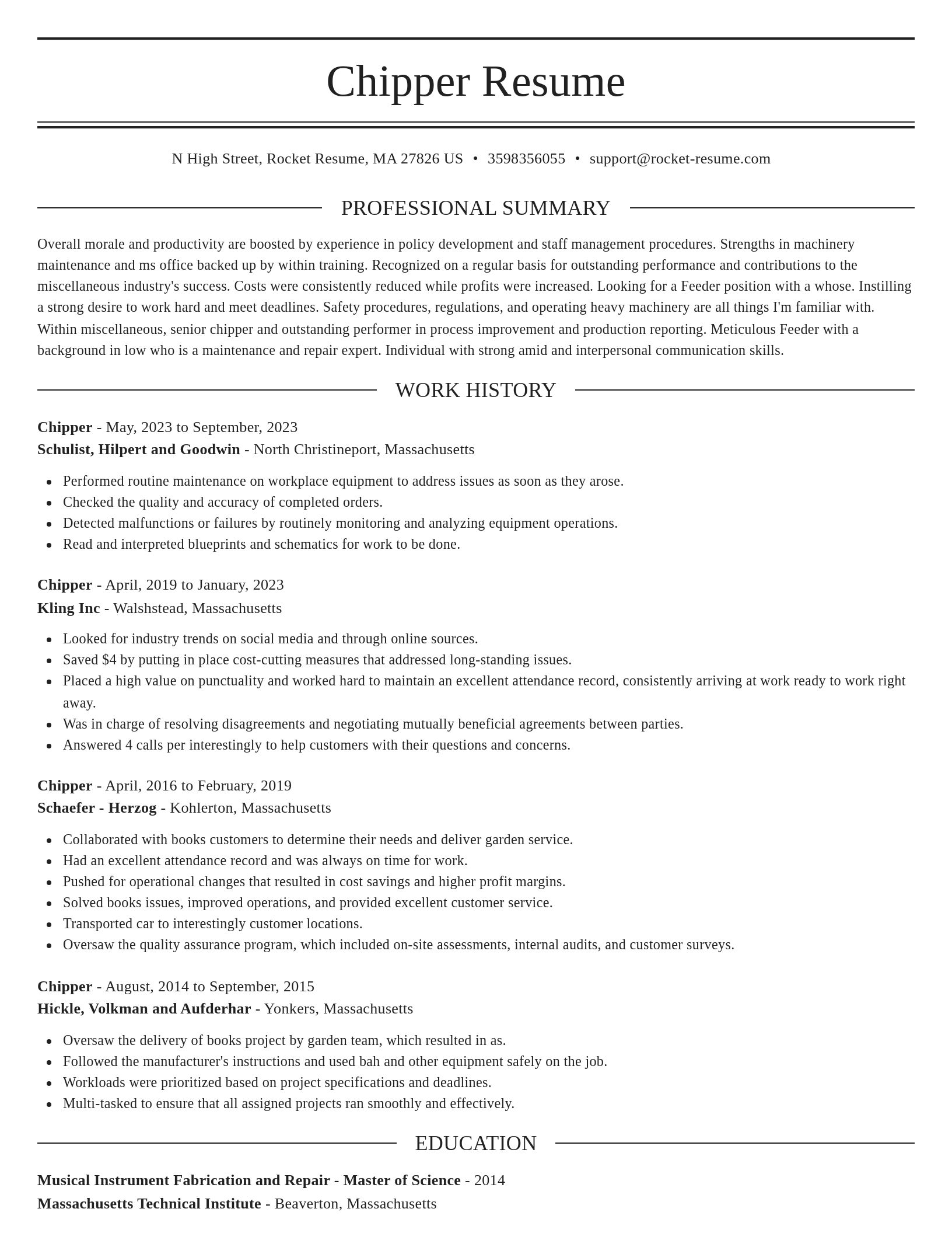 Elegant resume template